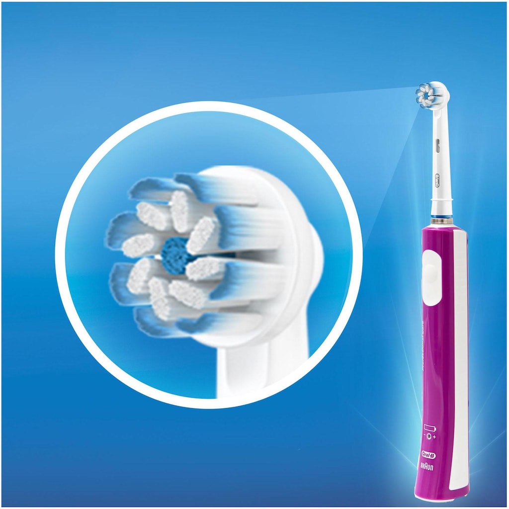 Oral-B Elektrische Zahnbürste »Junior Purple«, 1 St. Aufsteckbürsten