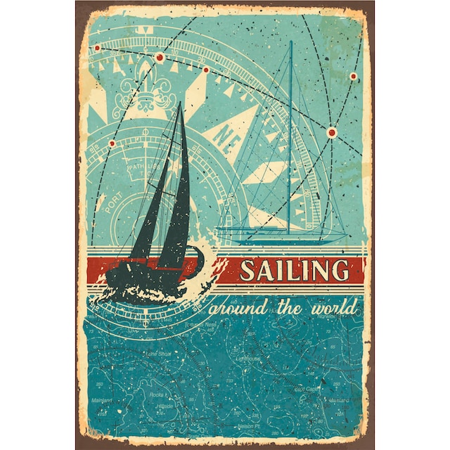 ❤ queence Metallbild »Sailing«, (1 St.), Stahlschilder ordern im  Jelmoli-Online Shop