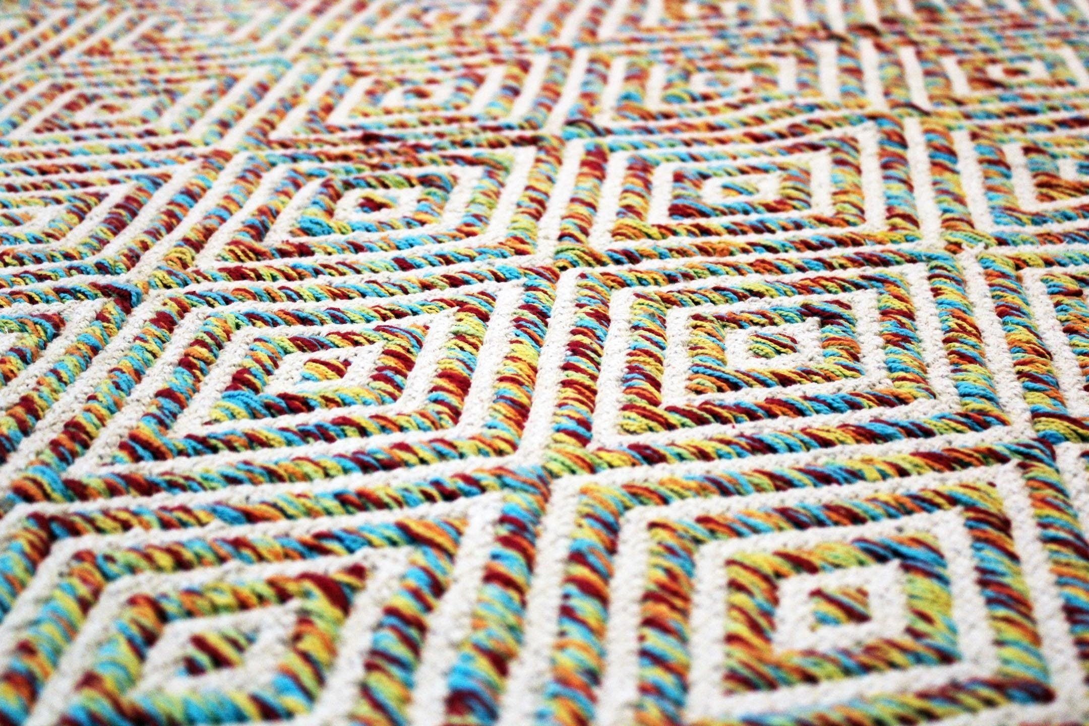 calo-deluxe Teppich »Luba 333«, rechteckig, 7 mm Höhe, reine Baumwolle, Wohnzimmer