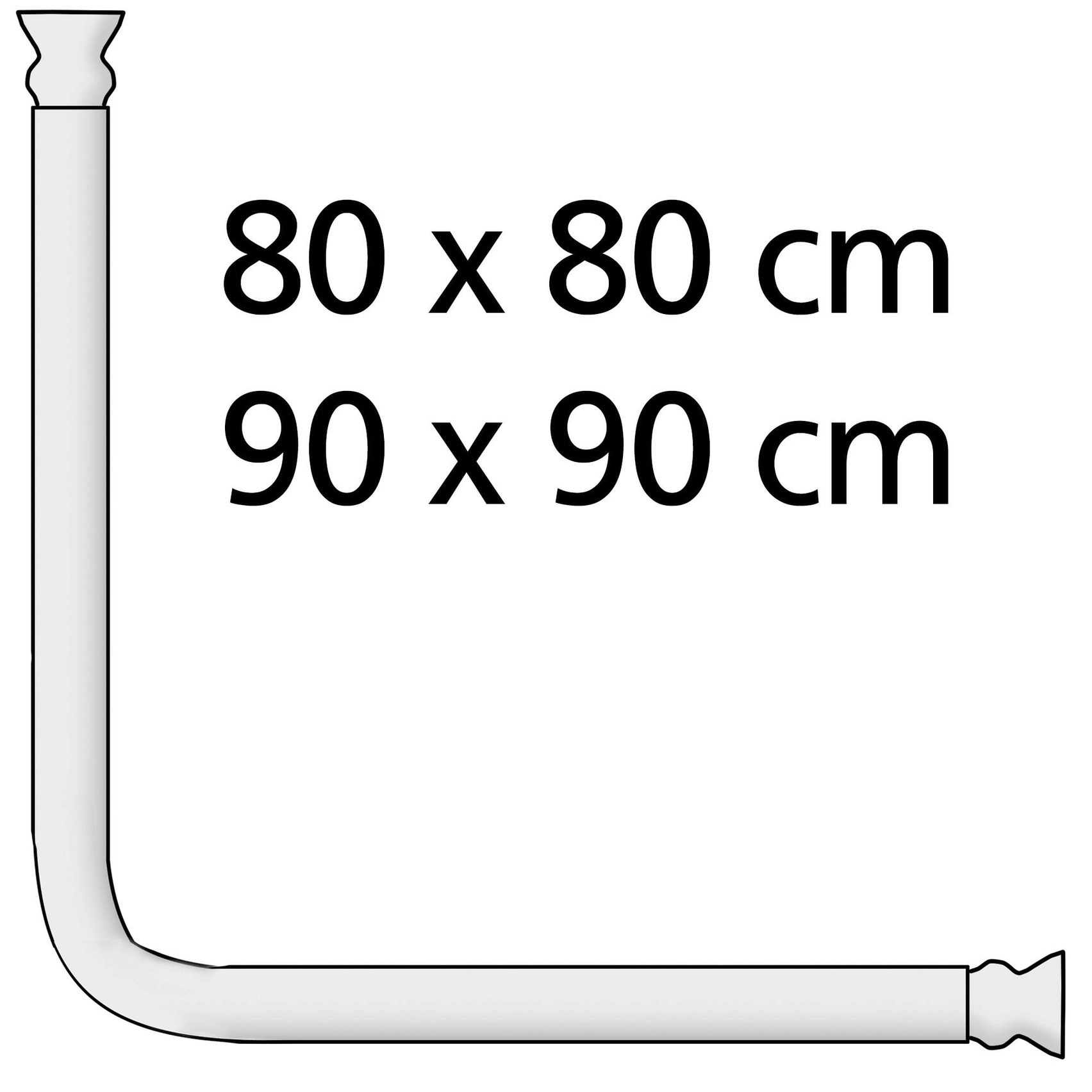 WENKO Duschvorhangstange »Universal«, Fixmass, variabel