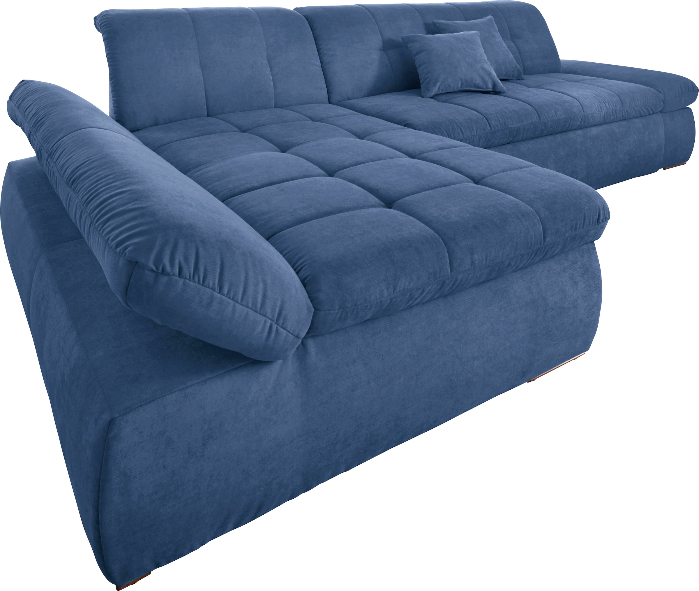 DOMO collection Ecksofa »NMoric XXL, B/T/H: 300/172/80cm, Revamierenabschluss L-Form«, wahlweise mit Bettfunktion und Armlehnverstel,lung