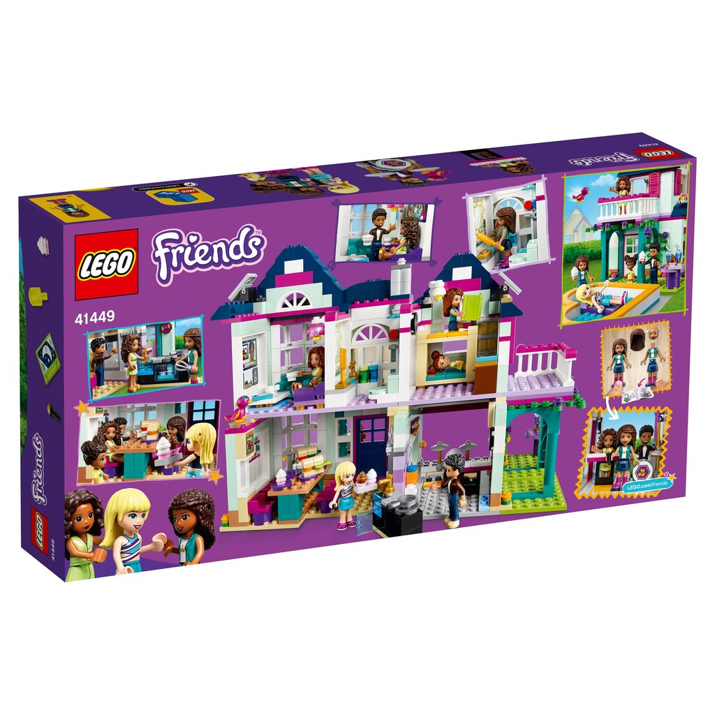 LEGO® Spielbausteine »Friends Andreas Haus 41449«, (802 St.)