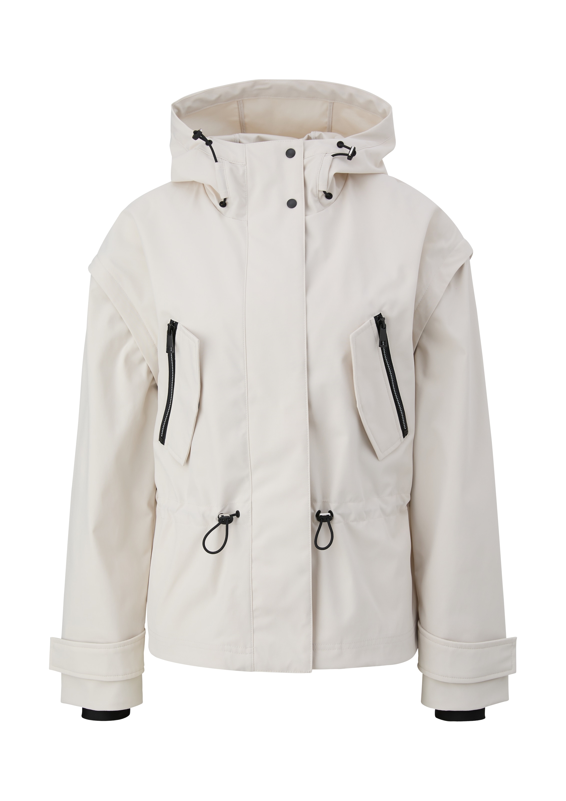 s.Oliver Outdoorjacke, mit Kapuze, mit abnehmbaren Ärmeln