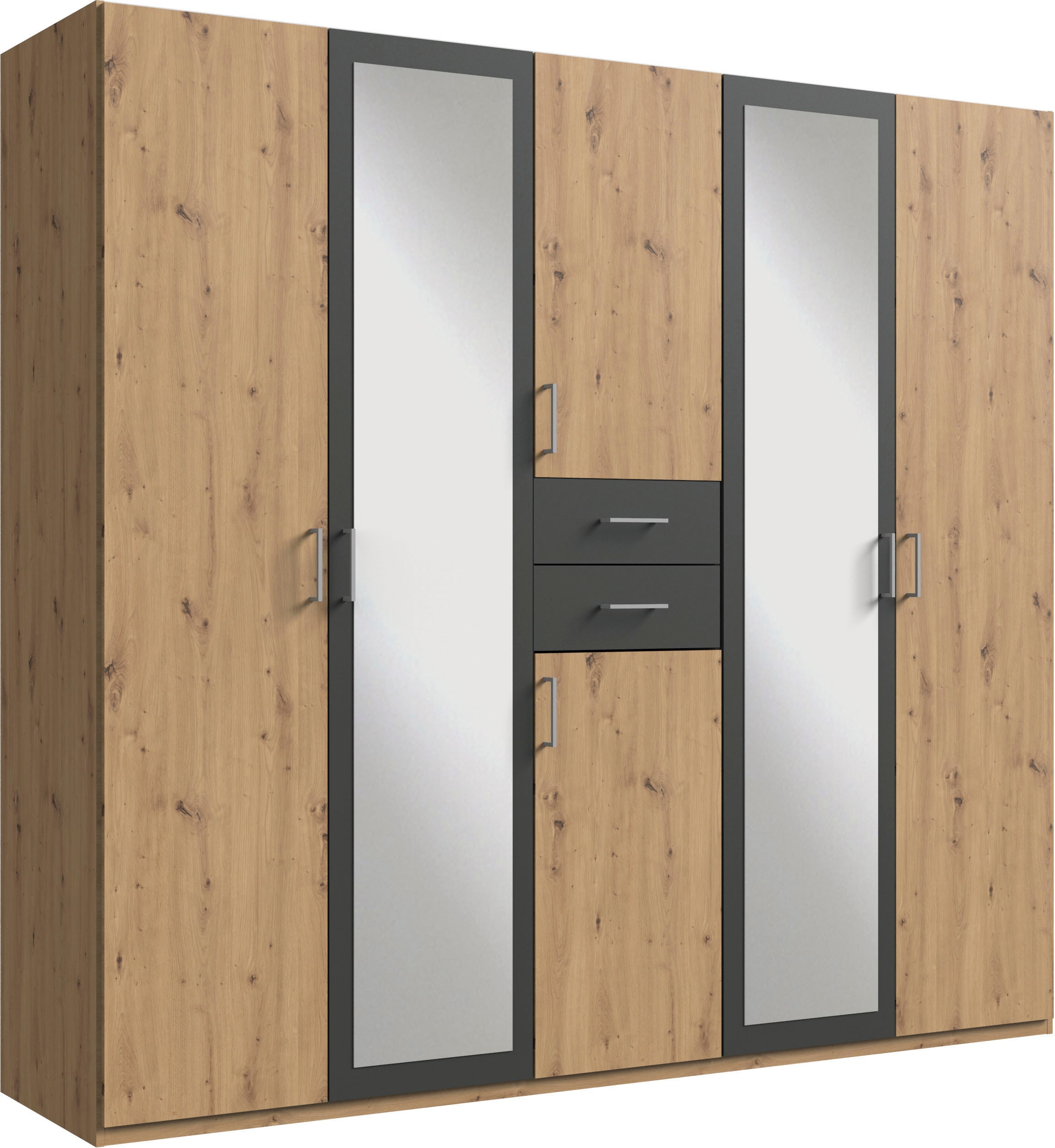 Wimex Kleiderschrank »Diver Drehtürenschrank mit Spiegel, 180, 225 o. 270cm breit« Bestseller Schlafzimmerschrank wahlweise 3 Innenausstattungen