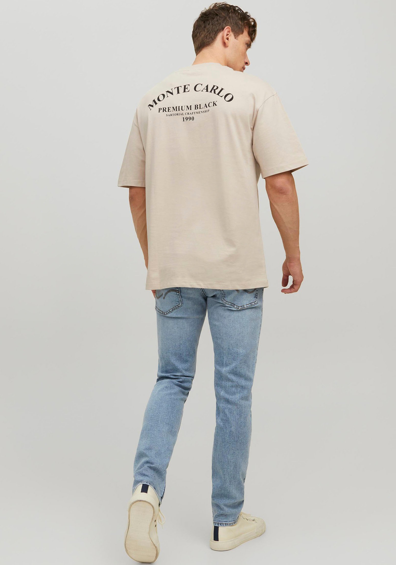 Jack & Jones Slim-fit-Jeans »JJIGLENN – Jeans mit Stretch und figurbetonter Silhouette«, Used, modisch, slim fit, Denim/Jeans