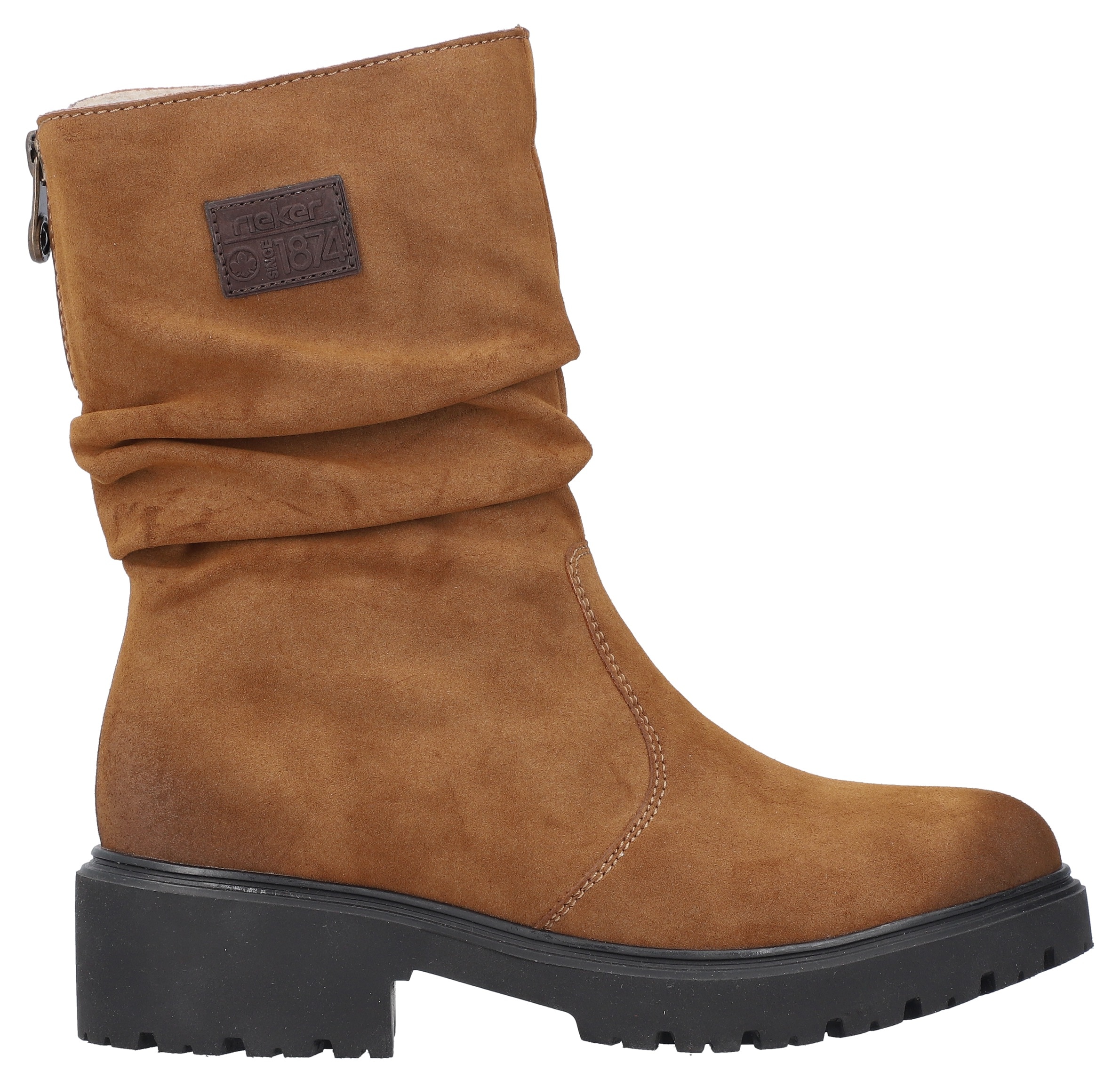 Rieker Winterstiefelette, Winterboots, Profilsohle, slouchy Schaft, mit Innenreissverschluss