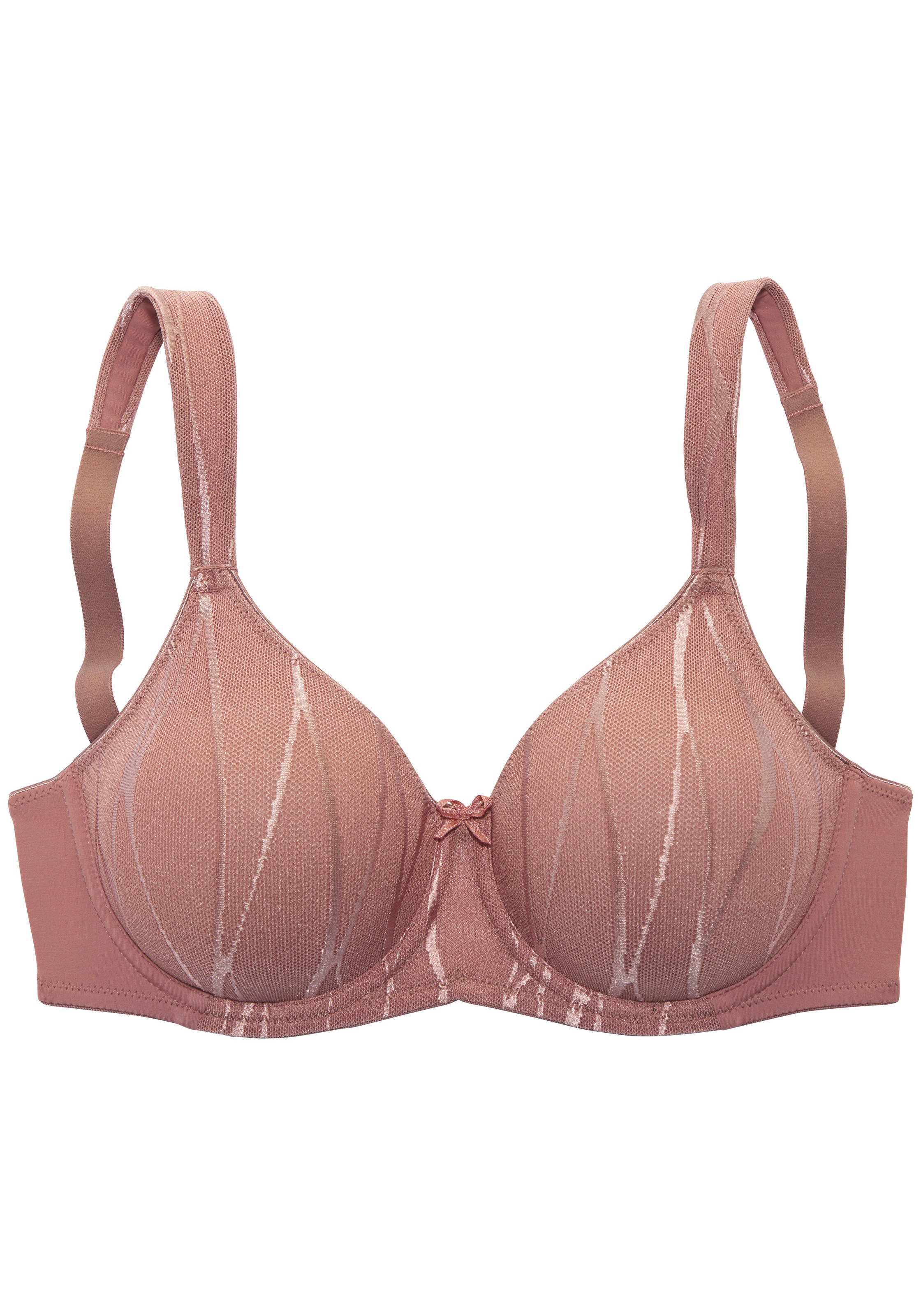 Nuance Minimizer-BH mit Bügel und breiten, gefütterten Trägern, aus hübschem Glanzjacquard