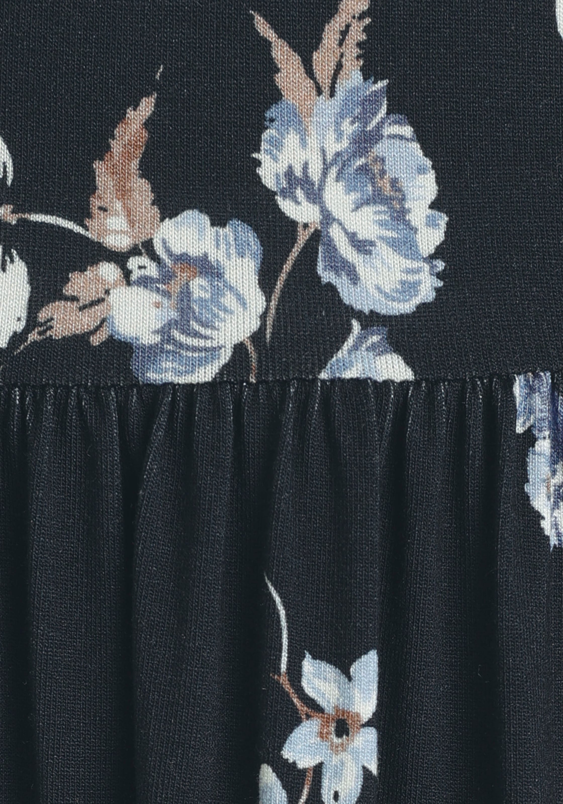 Laura online Jerseykleid, | und Blumenmuster Rüschenkante Jelmoli-Versand mit shoppen Scott