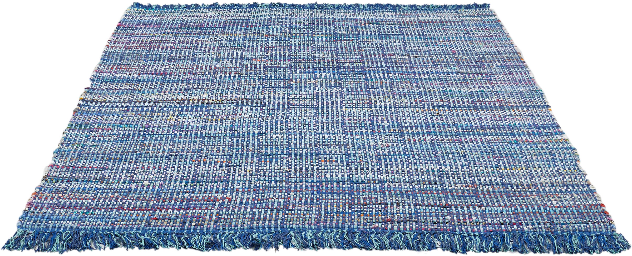 Andiamo Teppich »Frida«, rechteckig, 8 mm Höhe, Handweb Teppich, Fleckerl, reine Baumwolle, handgewebt, mit Fransen
