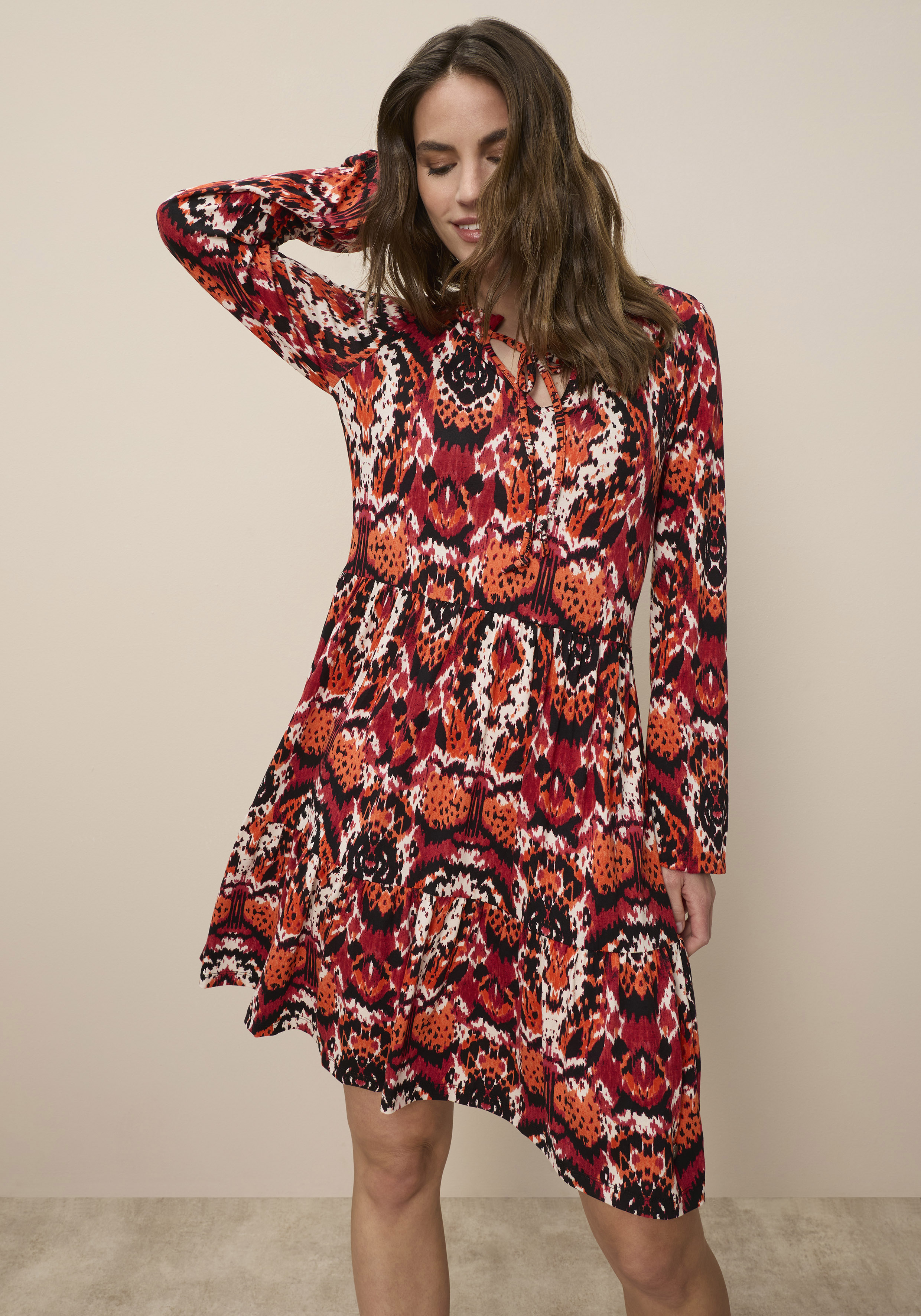 Tamaris Minikleid festliche Anlässe, aus Jerseystoff, Langarm