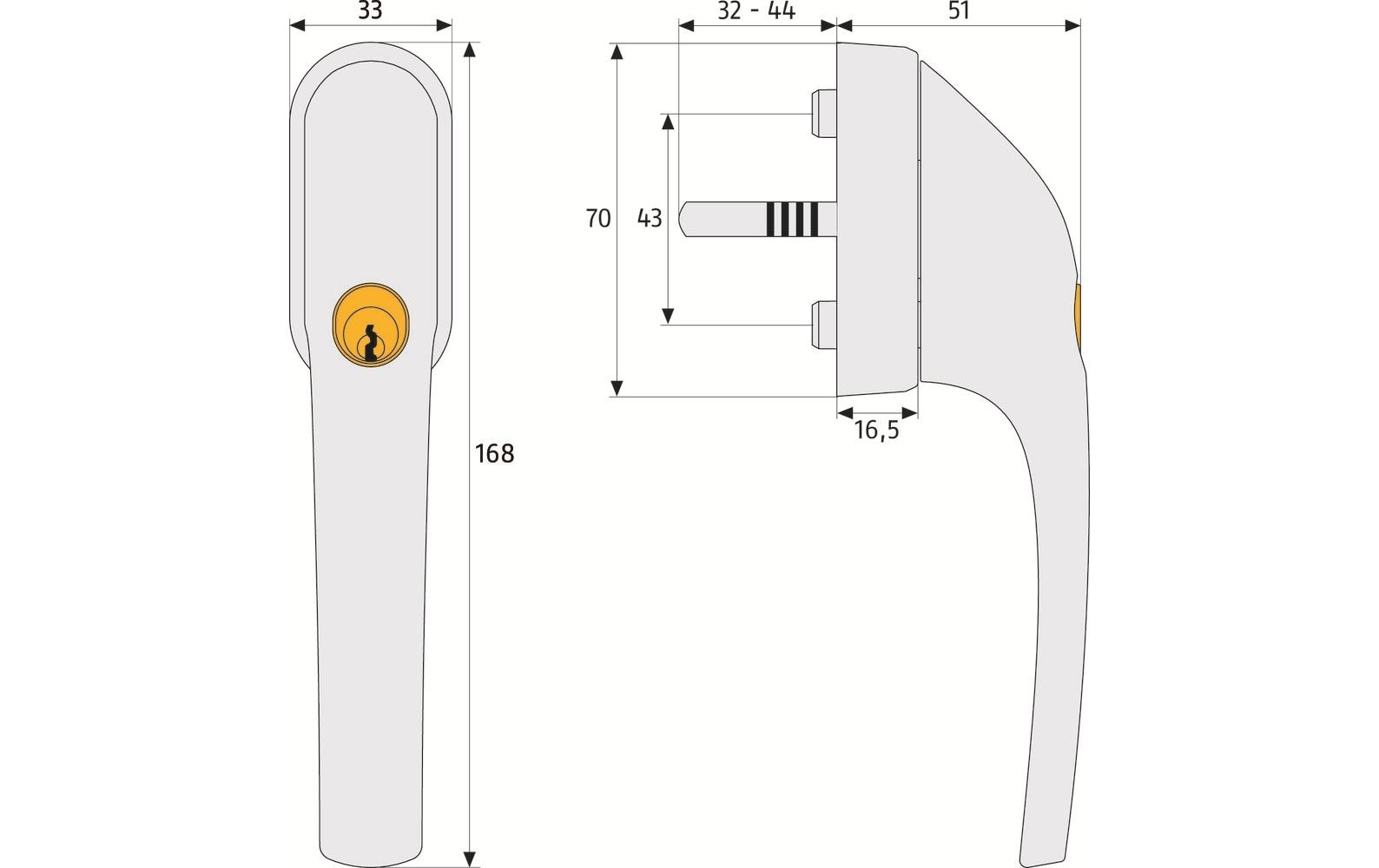 ABUS Fenstergriff »FG300 S CL/DFNLI«