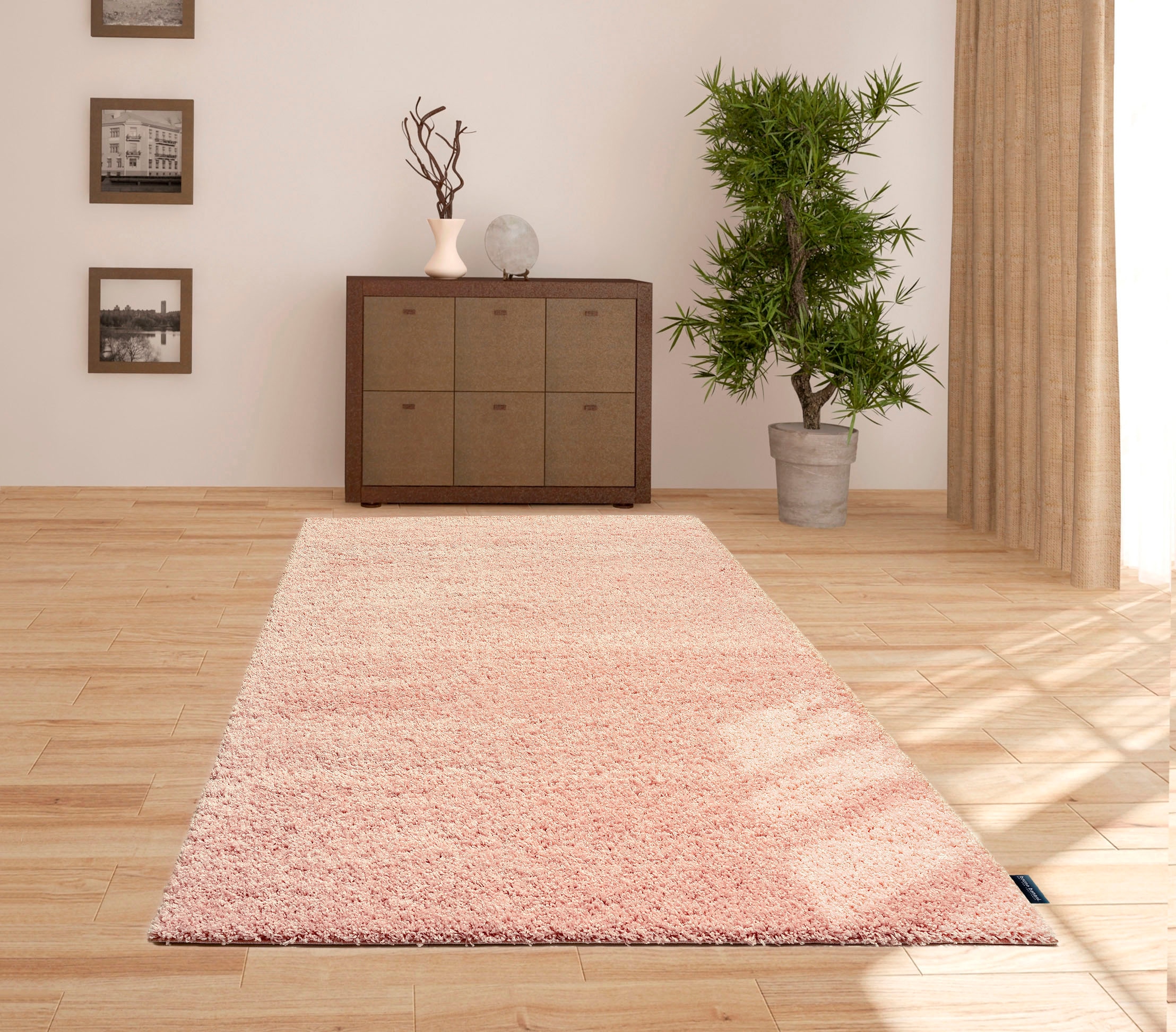 Bruno Banani Hochflor-Teppich »Shaggy Soft«, rechteckig, 30 mm Höhe, gewebt, Uni Farben, besonders weich und kuschelig