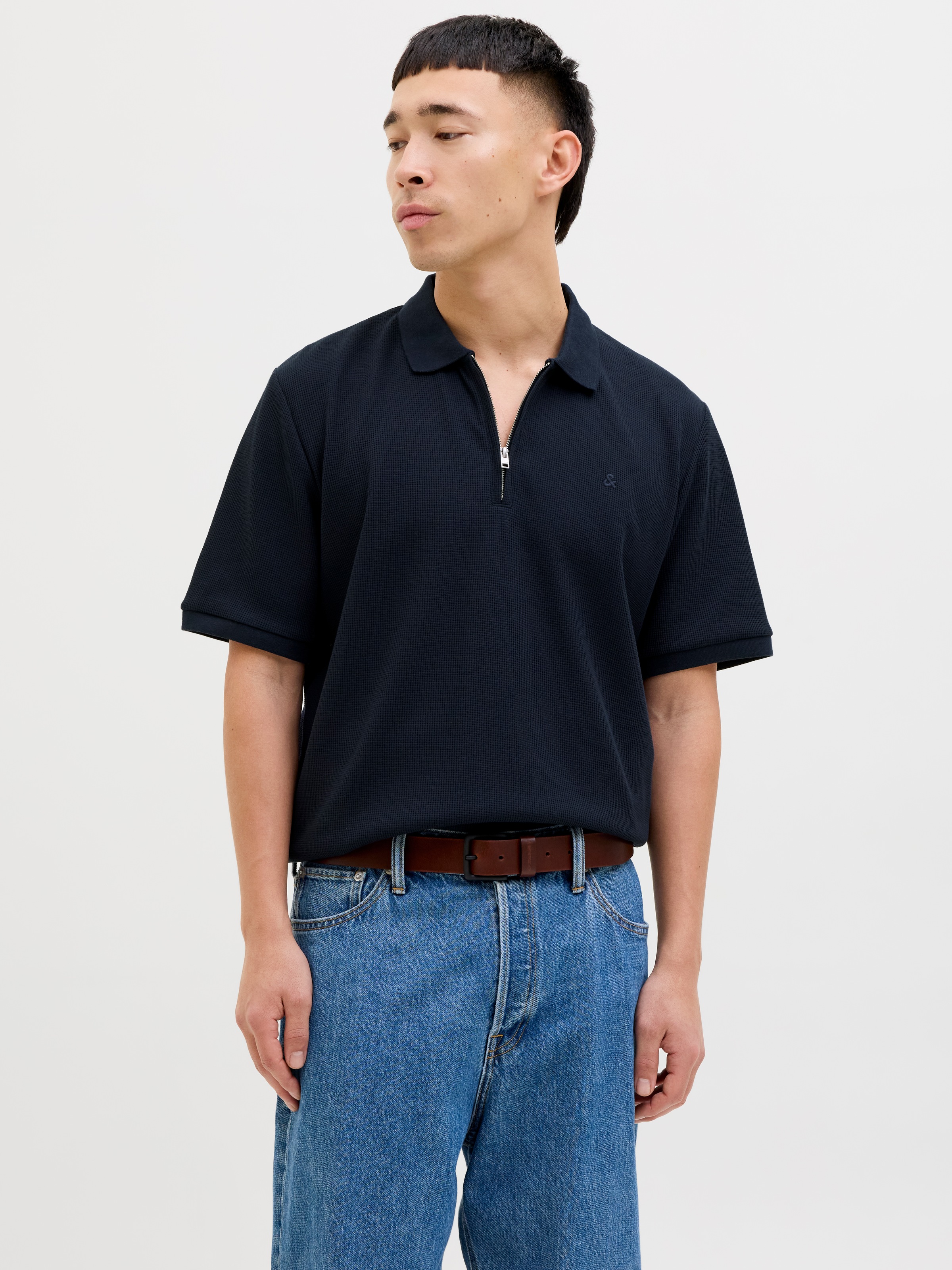 Jack & Jones Poloshirt »JJEAUSTIN ZIP POLO SS NOOS« mit Polokragen