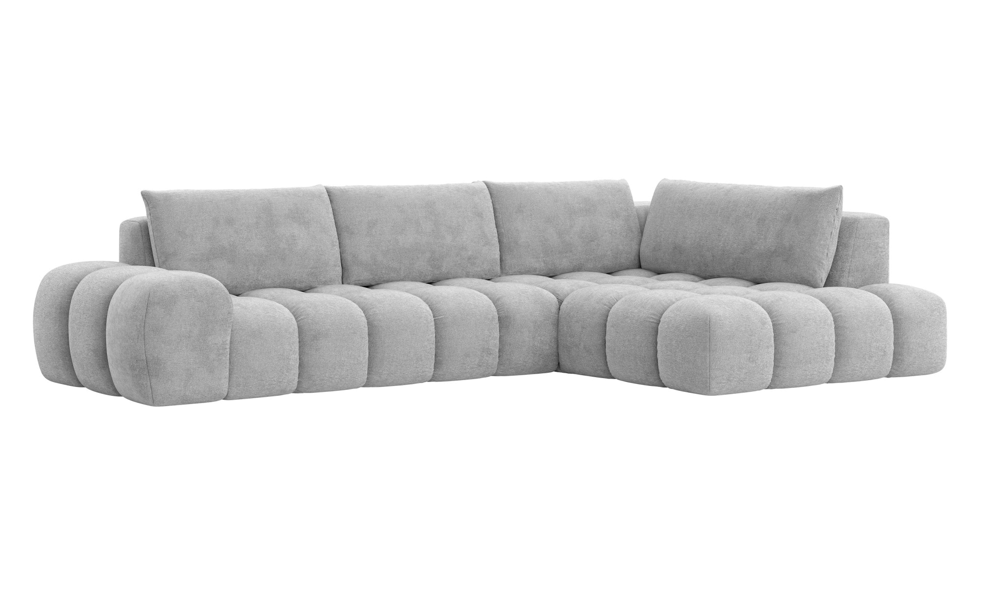 INOSIGN Ecksofa »AZITA klein, L-Form, elegant und bequem Designsofa«, lose Rückenkissen, traumhafte Steppung, Masse B/T/H: 296/176,5/89 cm