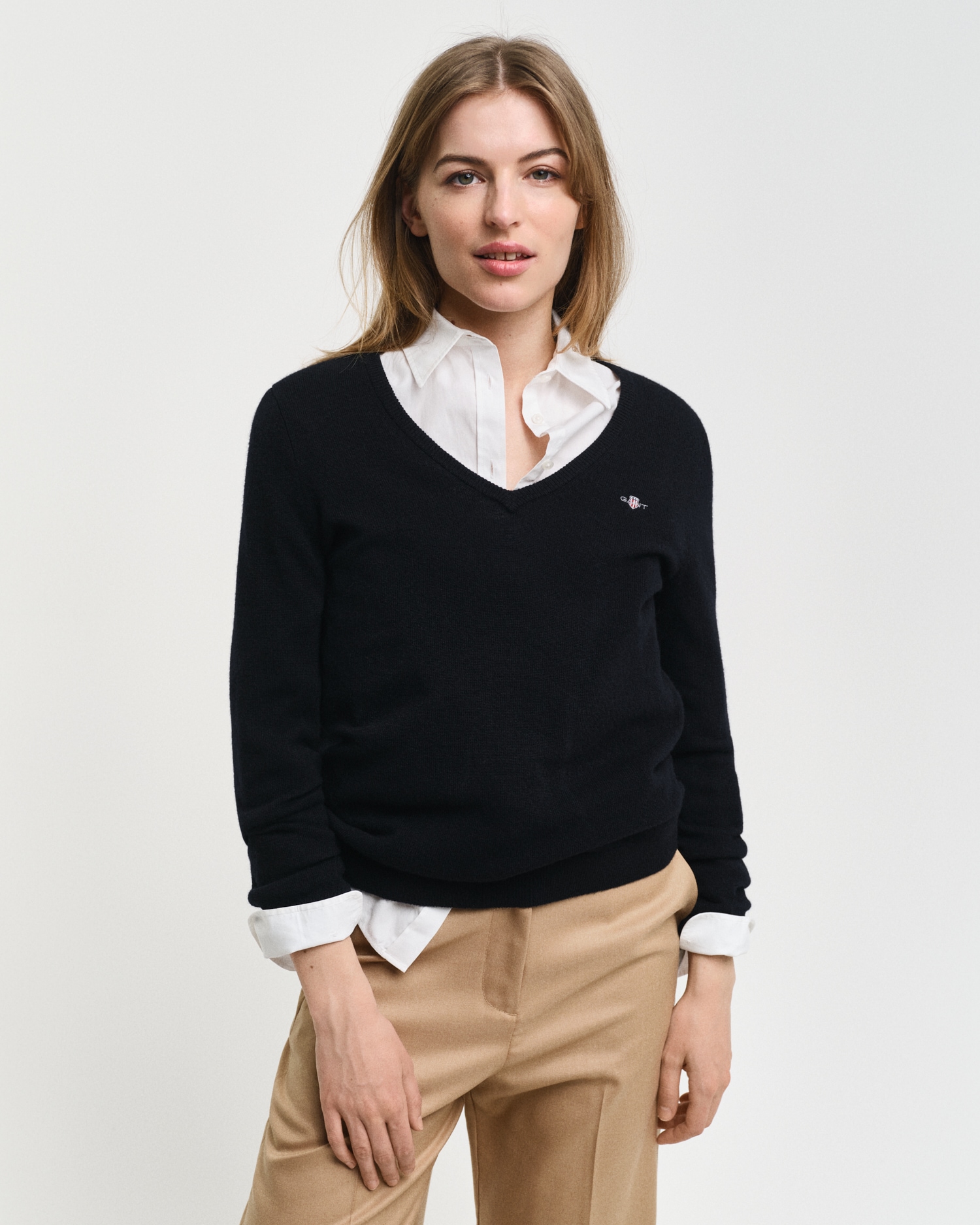 Gant V-Ausschnitt-Pullover »EXTRAFINE LAMBSWOOL V-NECK«