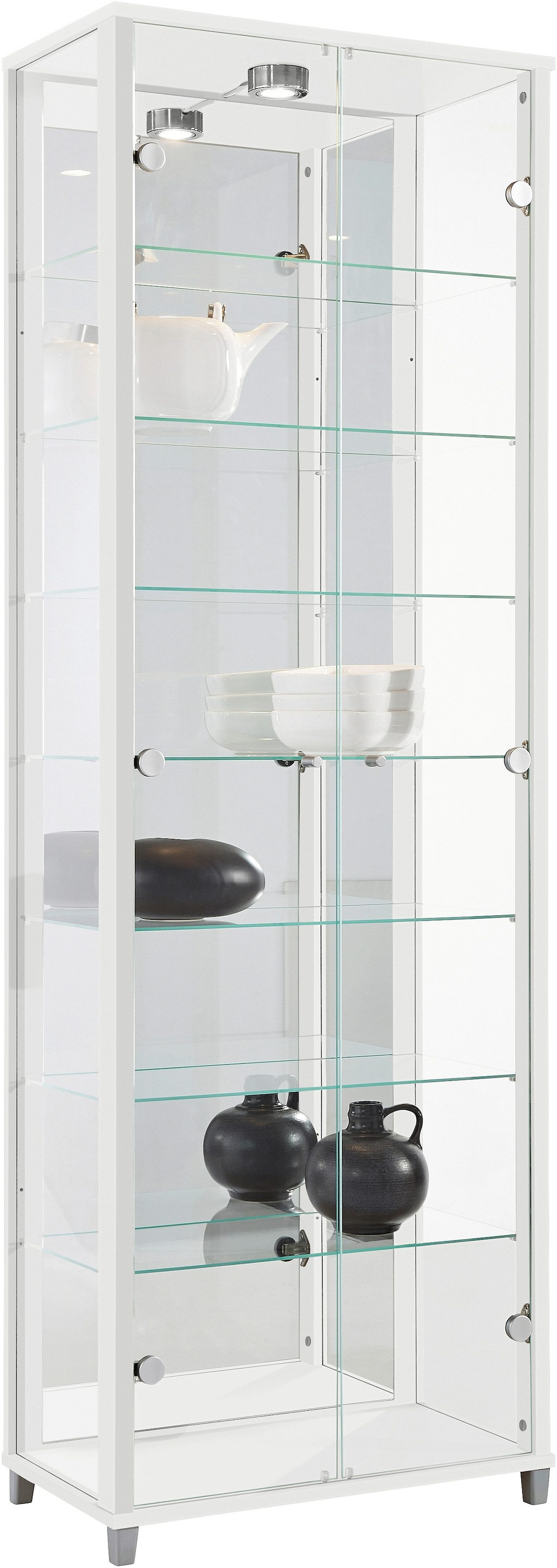 fif möbel Vitrine »OPTIMA«, Standvitrine/Glasvitrine 2x Glastür,perfekt für Sammler,Sammlervitrine