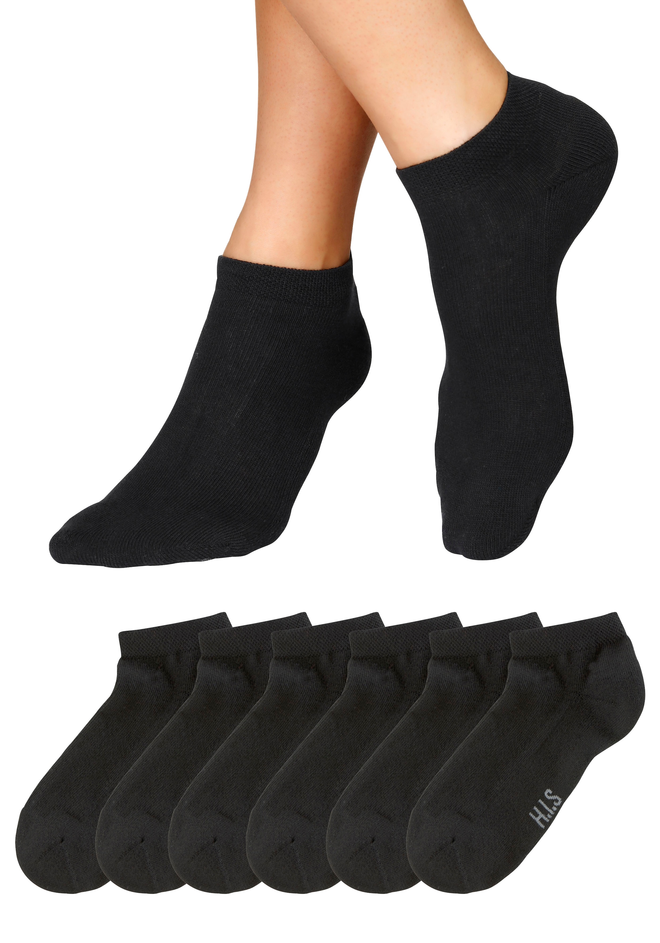 H.I.S Sneakersocken, (Packung, 6 Paar), mit weicher Frotteesohle