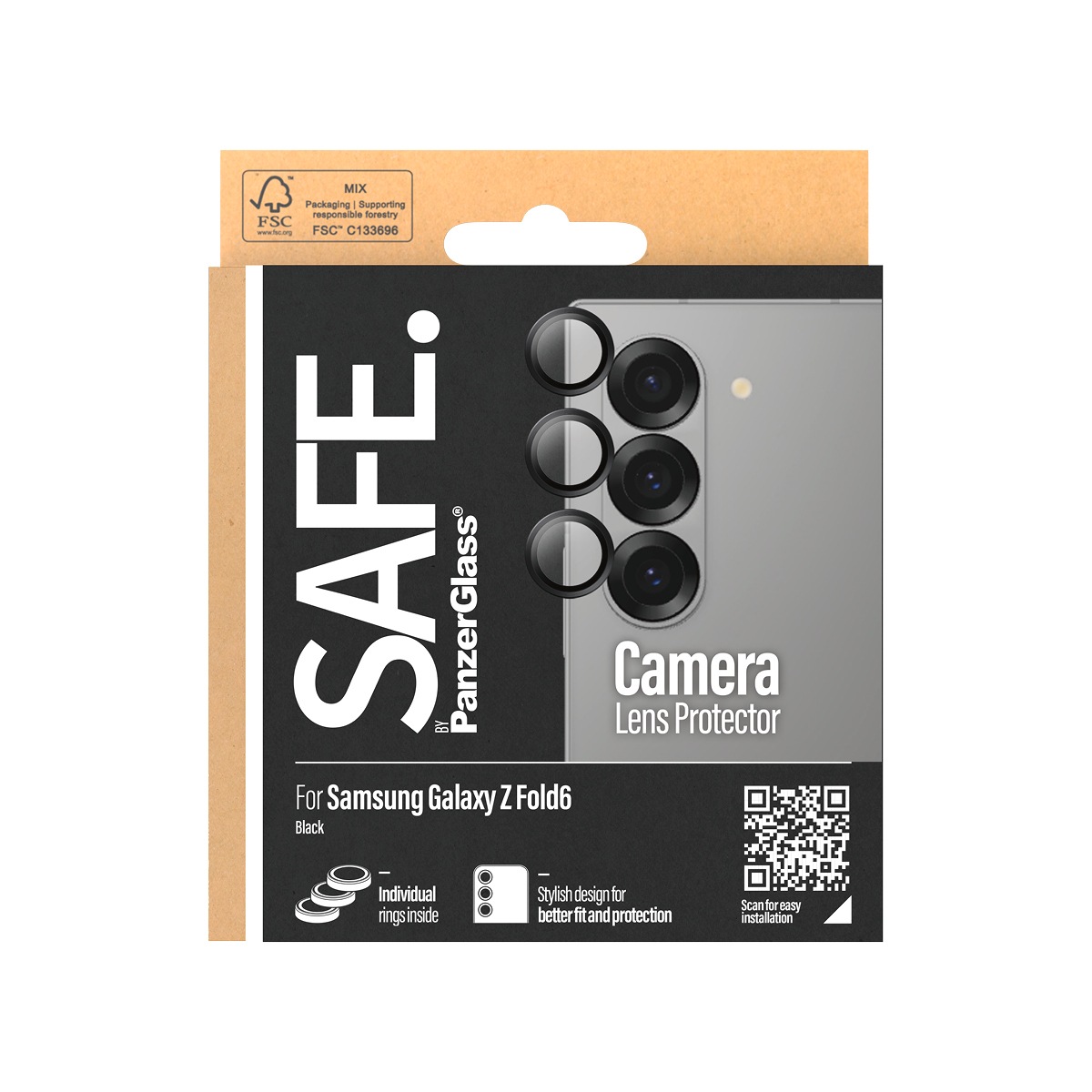 SAFE by PanzerGlass Kameraschutzglas »Camera Lens Protection«, für Samsung Galaxy Z Fold6, Linsenschutzglas, Schutzfolie, Kameraschutz, kratz- & stossfest