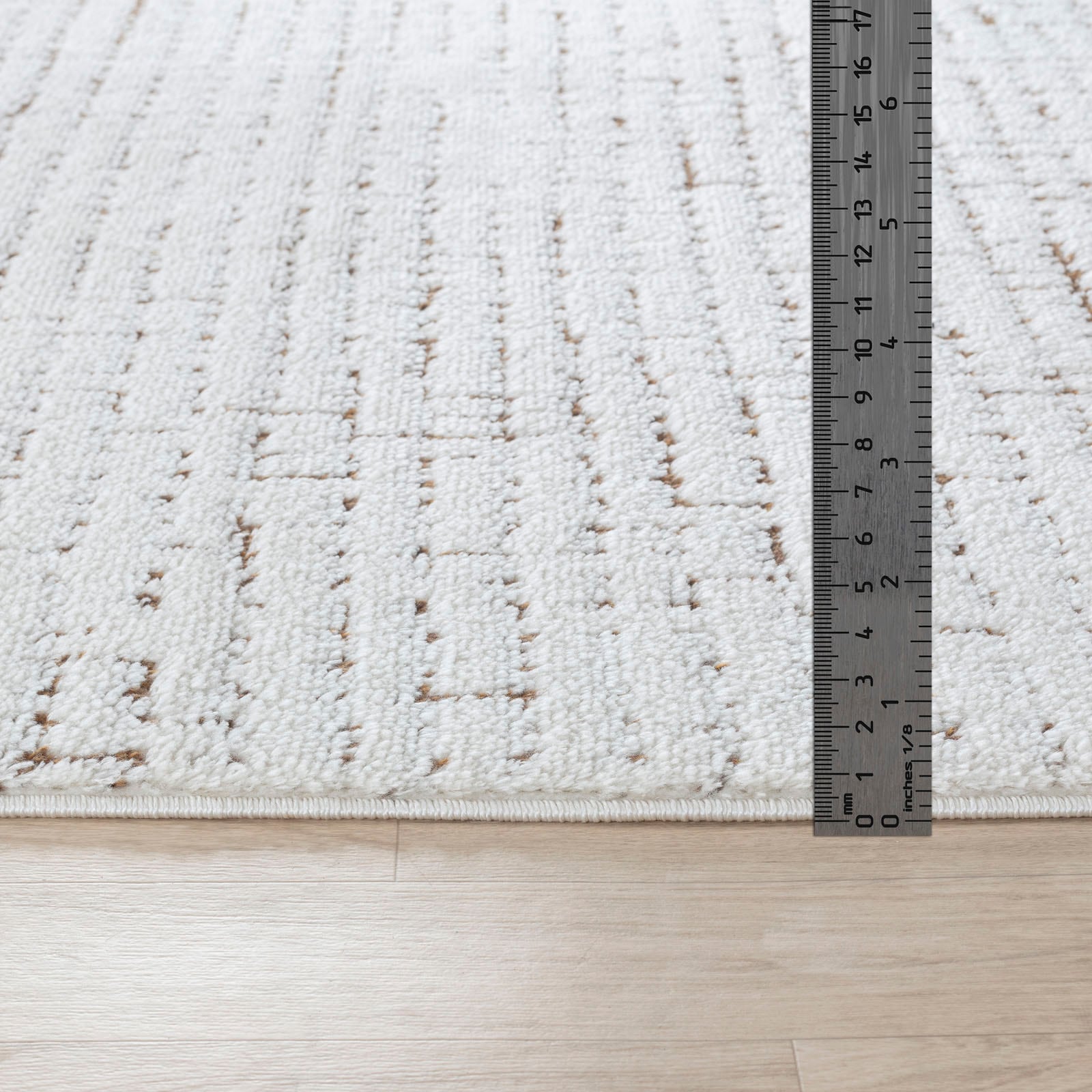 Livabliss Teppich »INCHON«, rechteckig, 14 mm Höhe, Skandinavischer Teppich mit Karomuster, Kurzflor Wohnzimmerteppich
