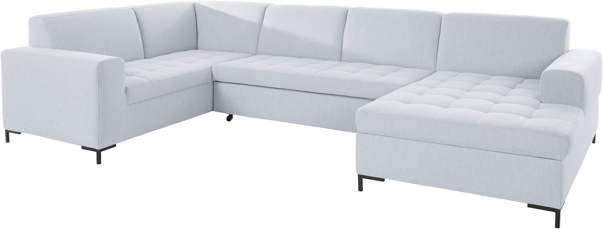 GOODproduct Wohnlandschaft »Grazzo U-Form«, hochwertige Stoffe aus recyceltem Material, Steppung im Sitzbereich