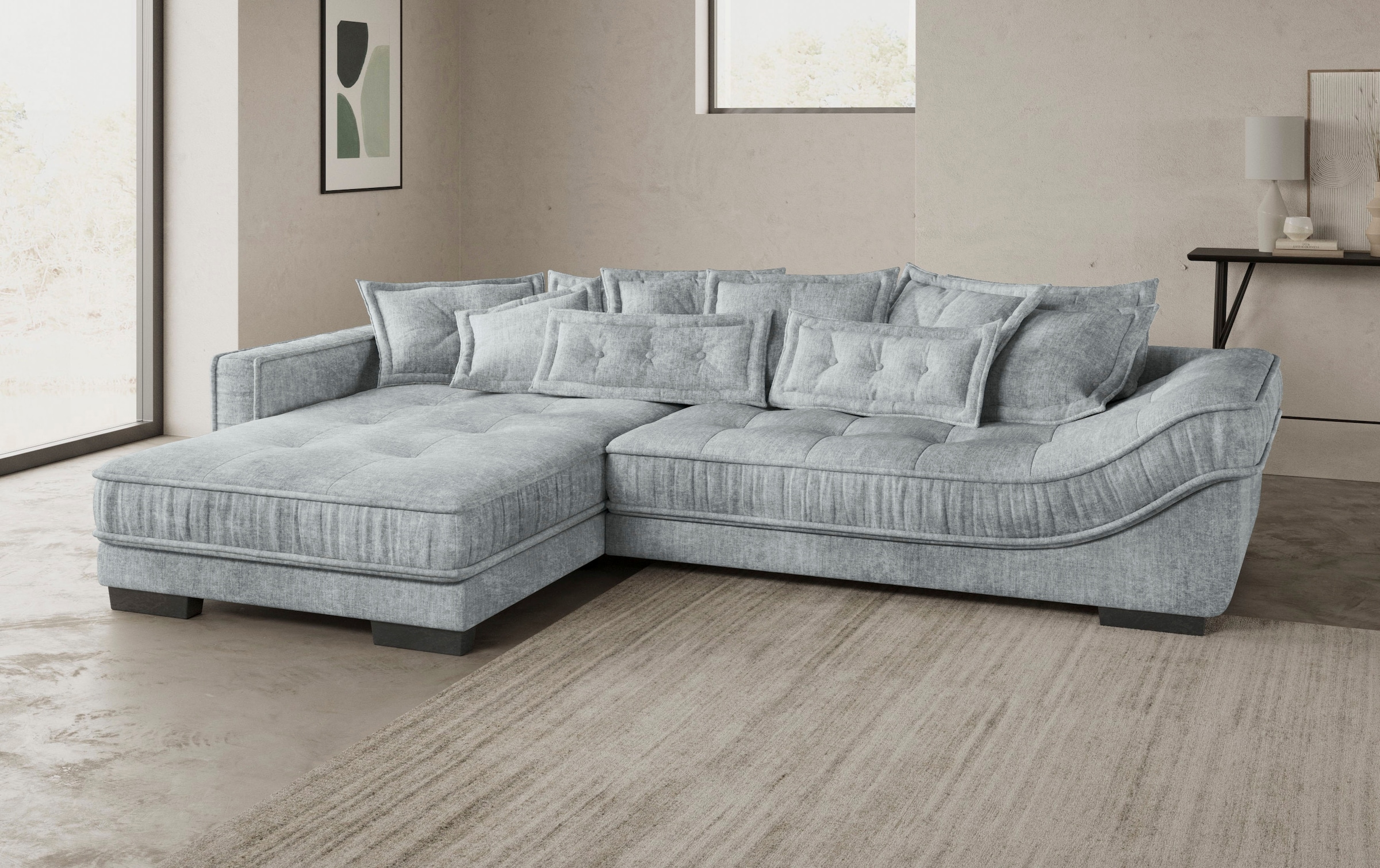 Mr. Couch Ecksofa »Diwan II, L-Form«, Wahlweise mit Kaltschaumpolsterung bis 140 kg belastbar