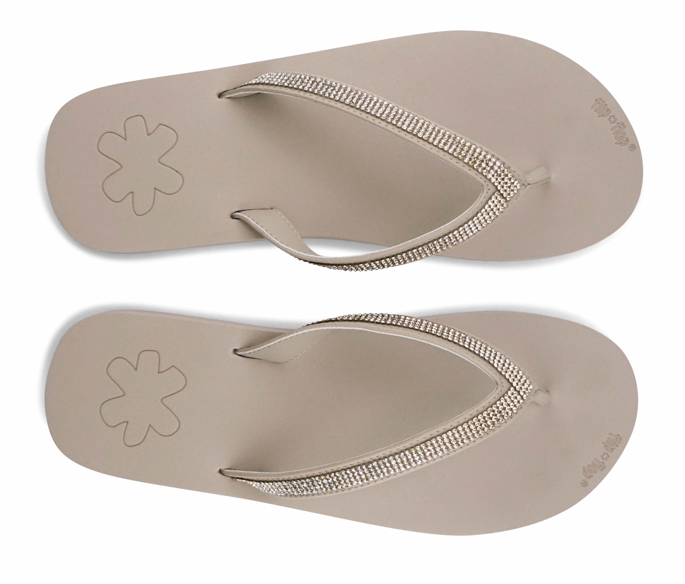 Flip Flop Zehentrenner »flip*«, Sommerschuh, Schlappen, Poolsildes mit funkelnden Riemchen