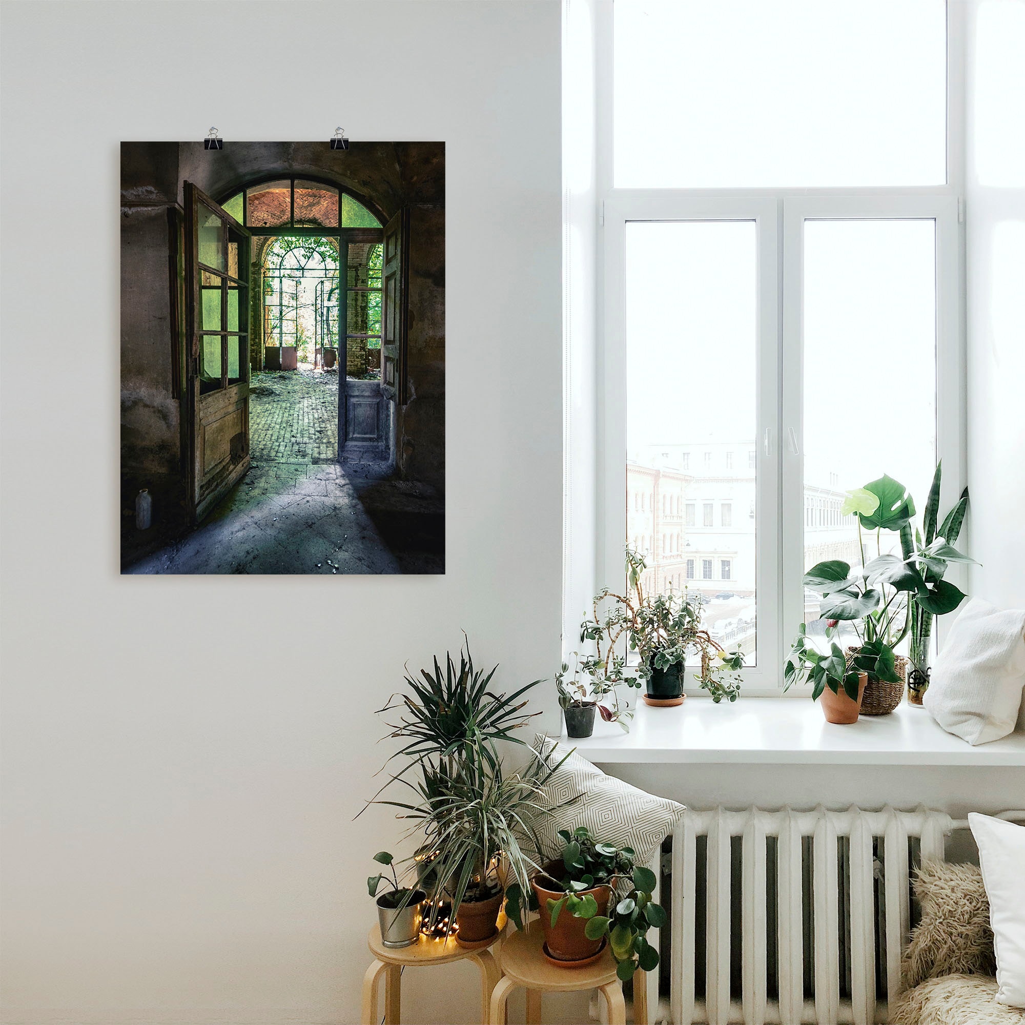 Artland Wandbild »Lost Place - alte Tür Fenster«, Fenster & Türen, (1 St.),  als Alubild, Leinwandbild, Wandaufkleber oder Poster in versch. Grössen  online kaufen | Jelmoli-Versand