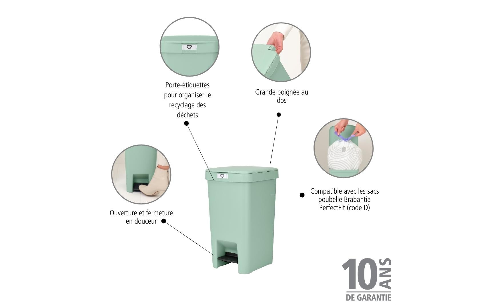 Brabantia Mülleimer »StepUp 16 l«, 1 Behälter