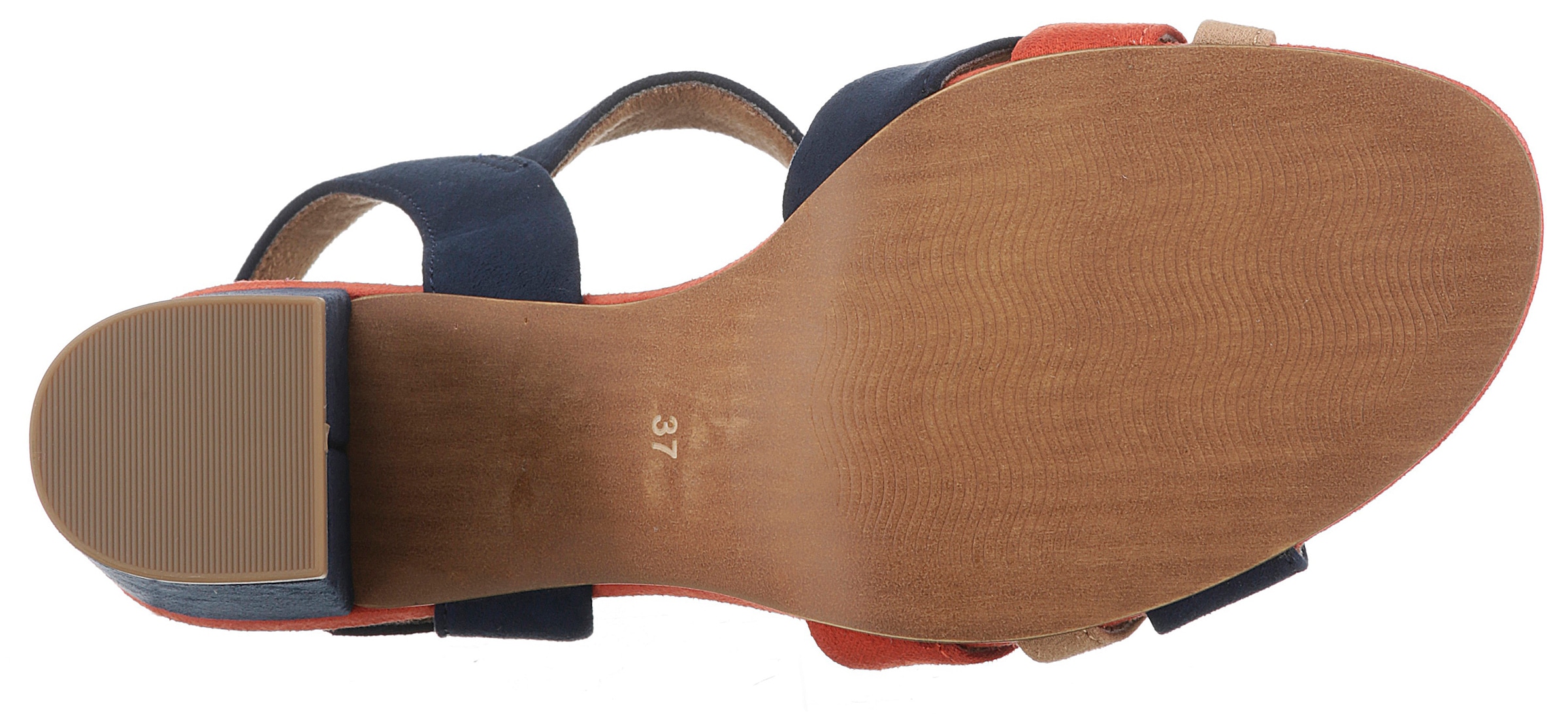 MARCO TOZZI Sandalette, Blockabsatz, Sommerschuh, Sandale mit verstellbarem Fesselriemchen