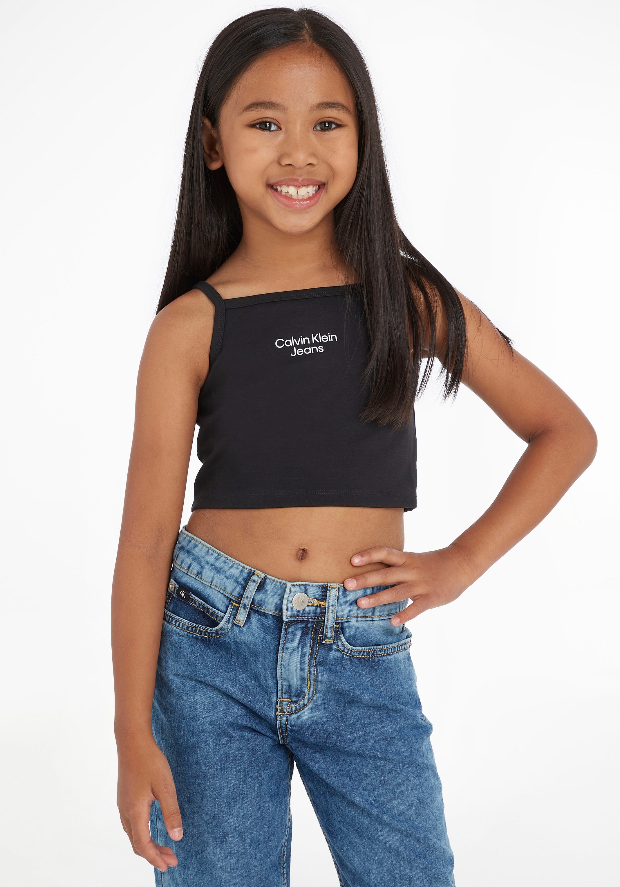 ✵ Calvin Klein günstig Jelmoli-Versand T-Shirt, Junior Jeans MiniMe,mit Kids ordern Kinder Trägern | schnalen