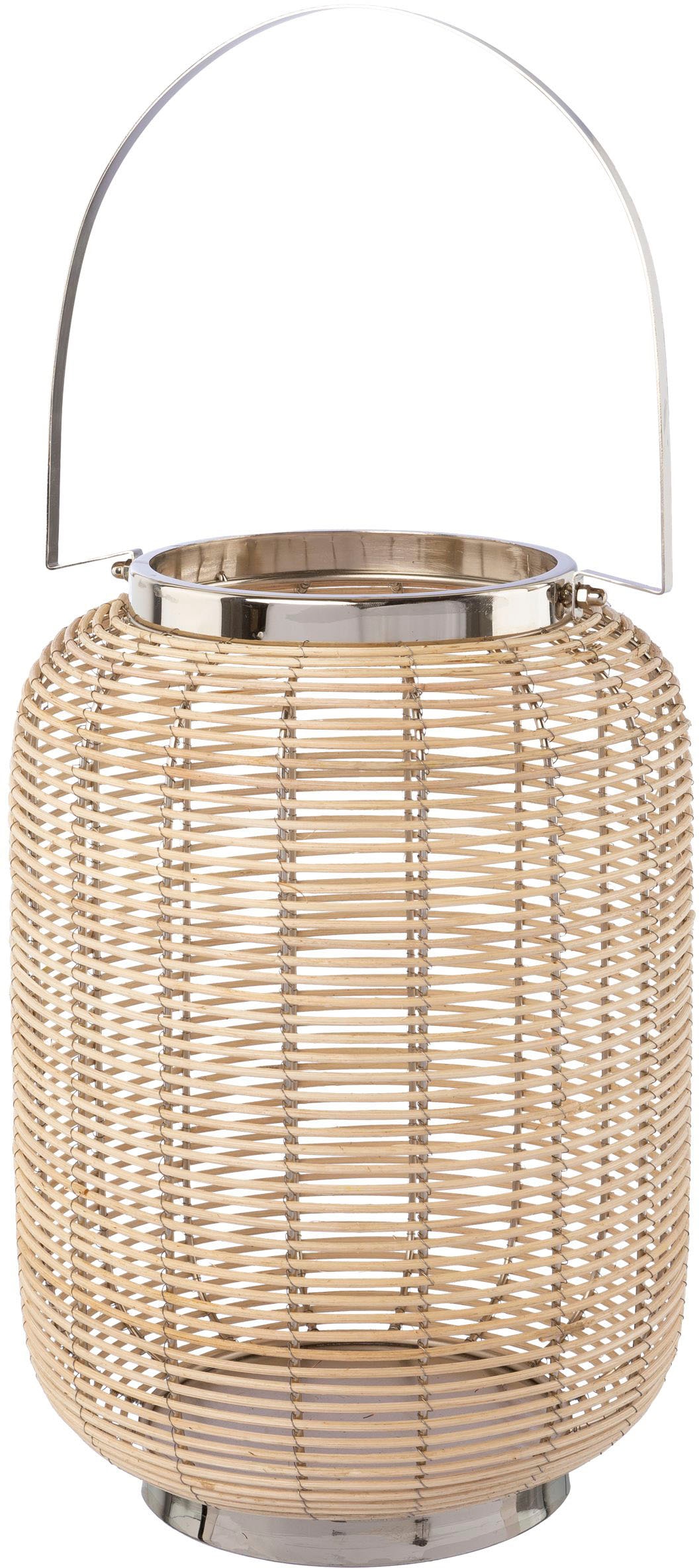 Creativ home Windlicht "Laterne ALEGRE, mit Henkel" Kerzenhalter aus Naturweide