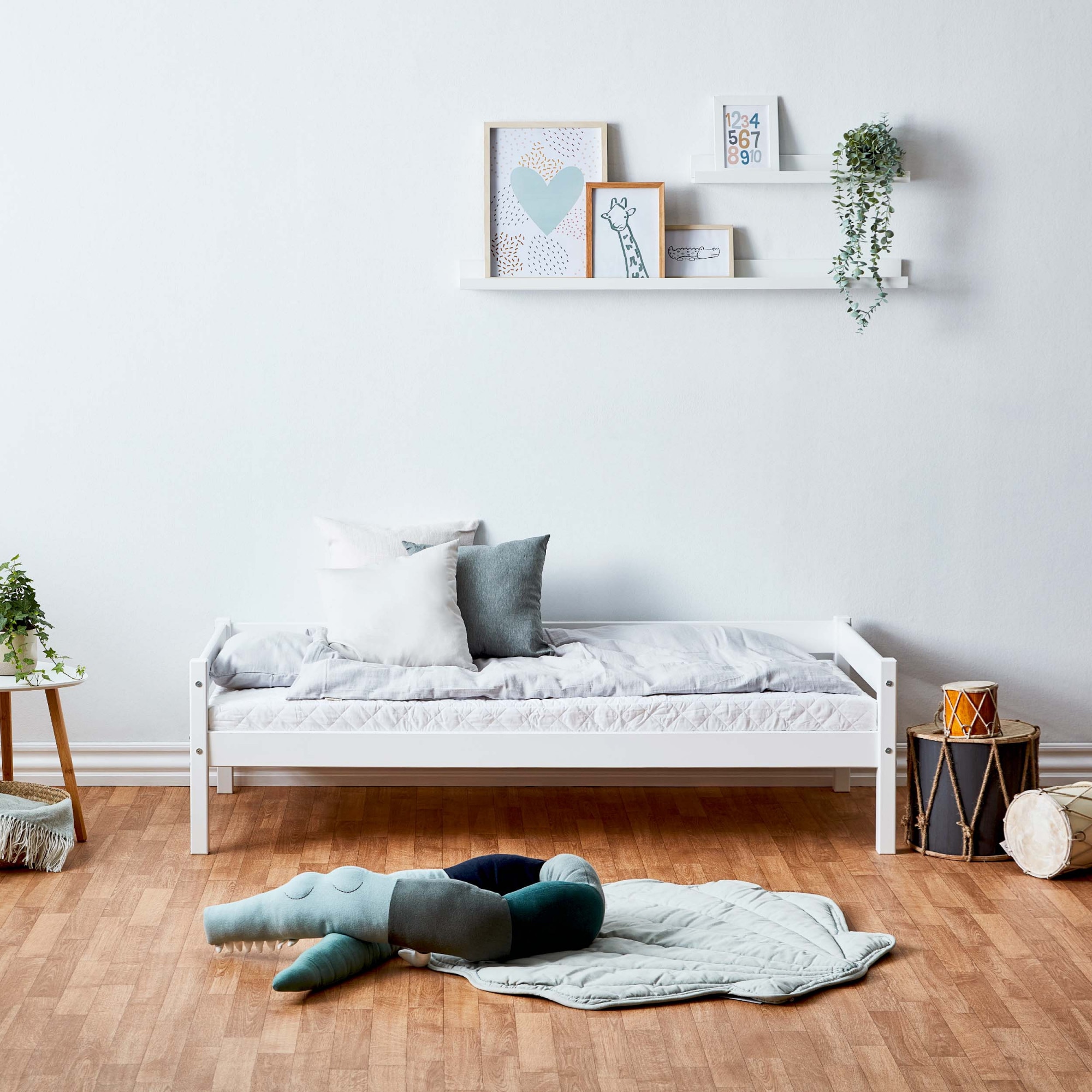 Home affaire Kinderbett »ECO One, Einzelbett, skandinavisches Design« wahlweise mit Matratze, Liegefläche 70x160 cm