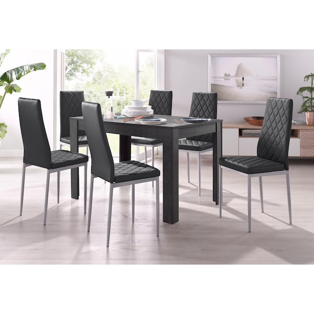 INOSIGN tlg.), mit Breite | cm Tisch online (Set, 4 bestellen Jelmoli-Versand Stühle in schieferfarben, Essgruppe, 120 5