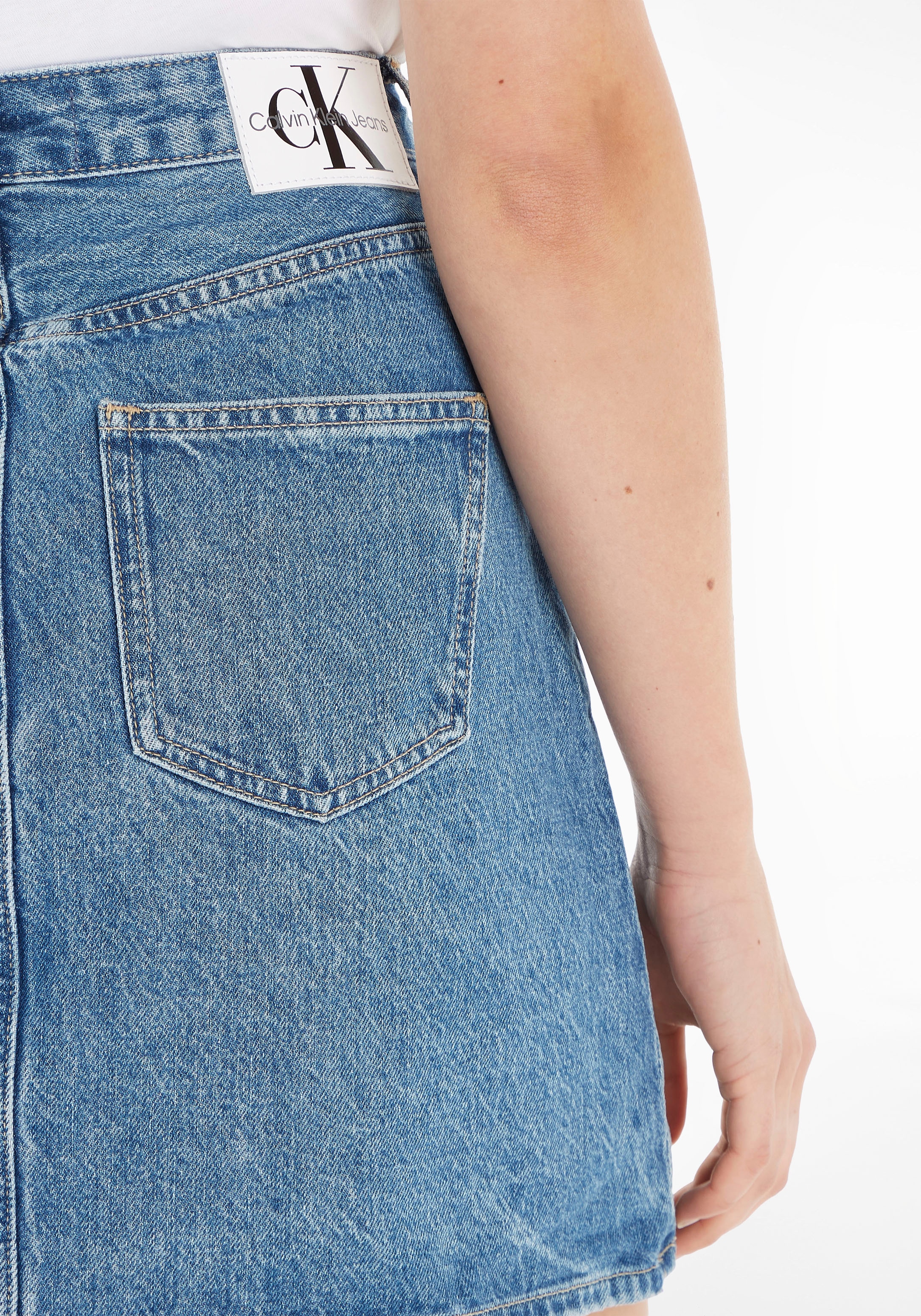Calvin Klein Jeans Jeansrock »A-LINE Jelmoli-Versand MINI | online bestellen SKIRT«