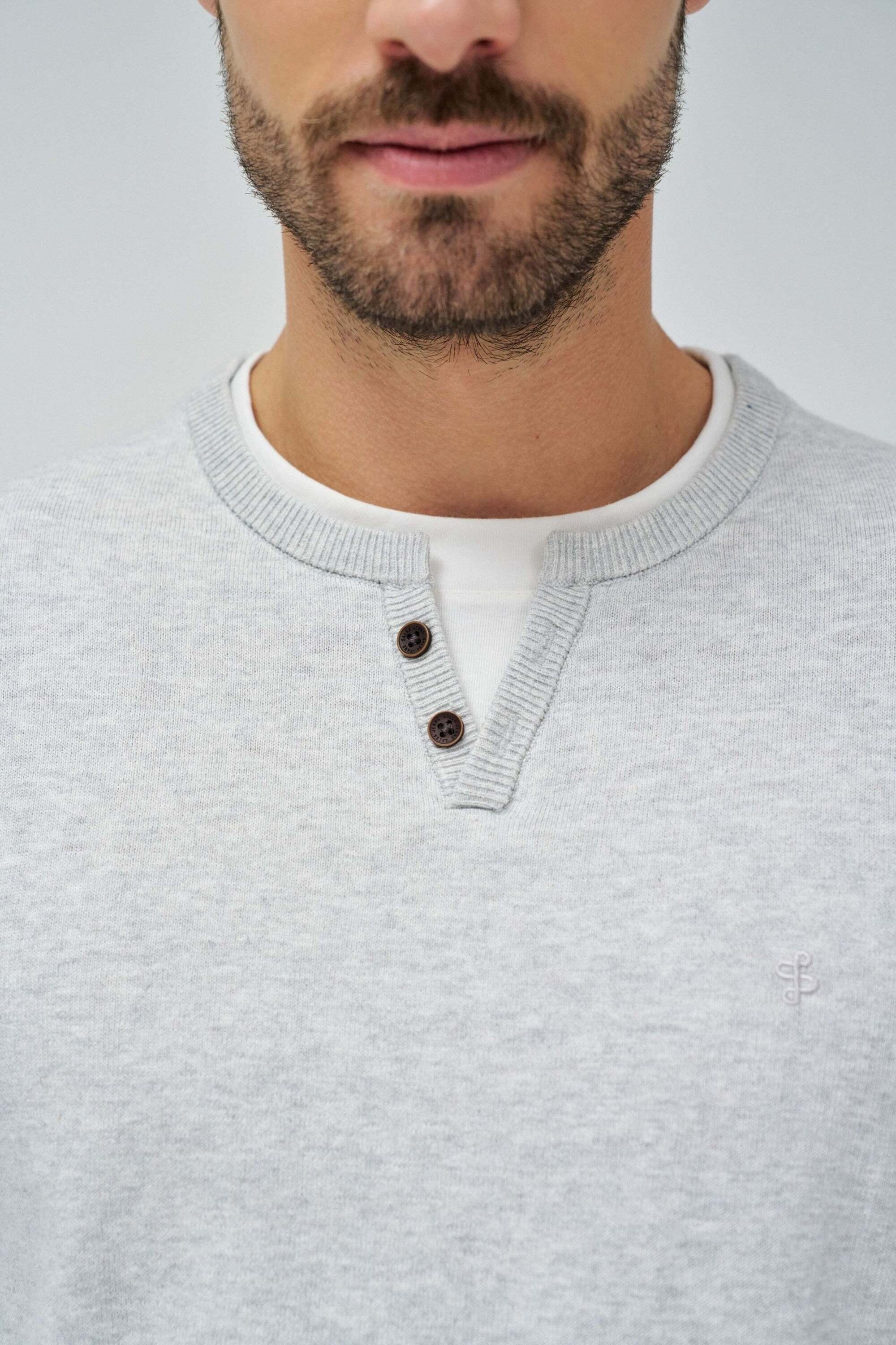 Salsa Strickpullover »Salsa Jeans Pullover Knit Henley W/ Collar Jersey Details«