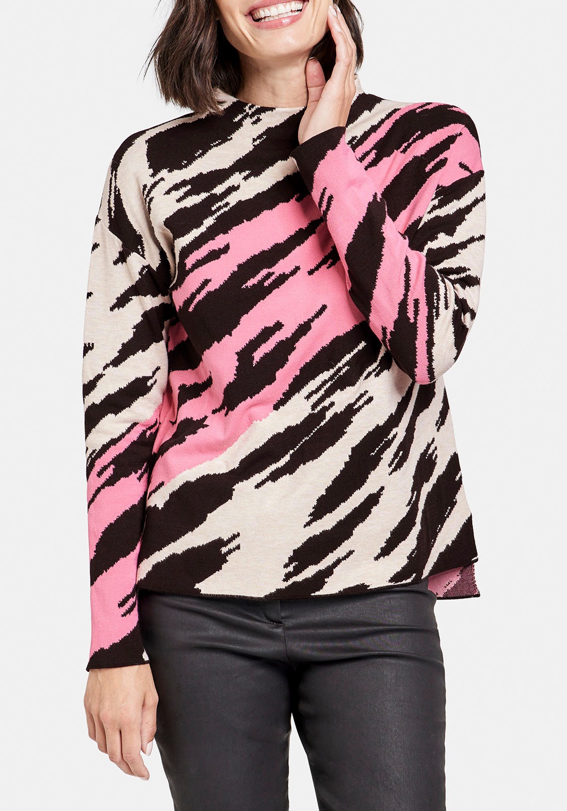 GERRY WEBER Stehkragenpullover, im Statement - Animal - Design kaufen
