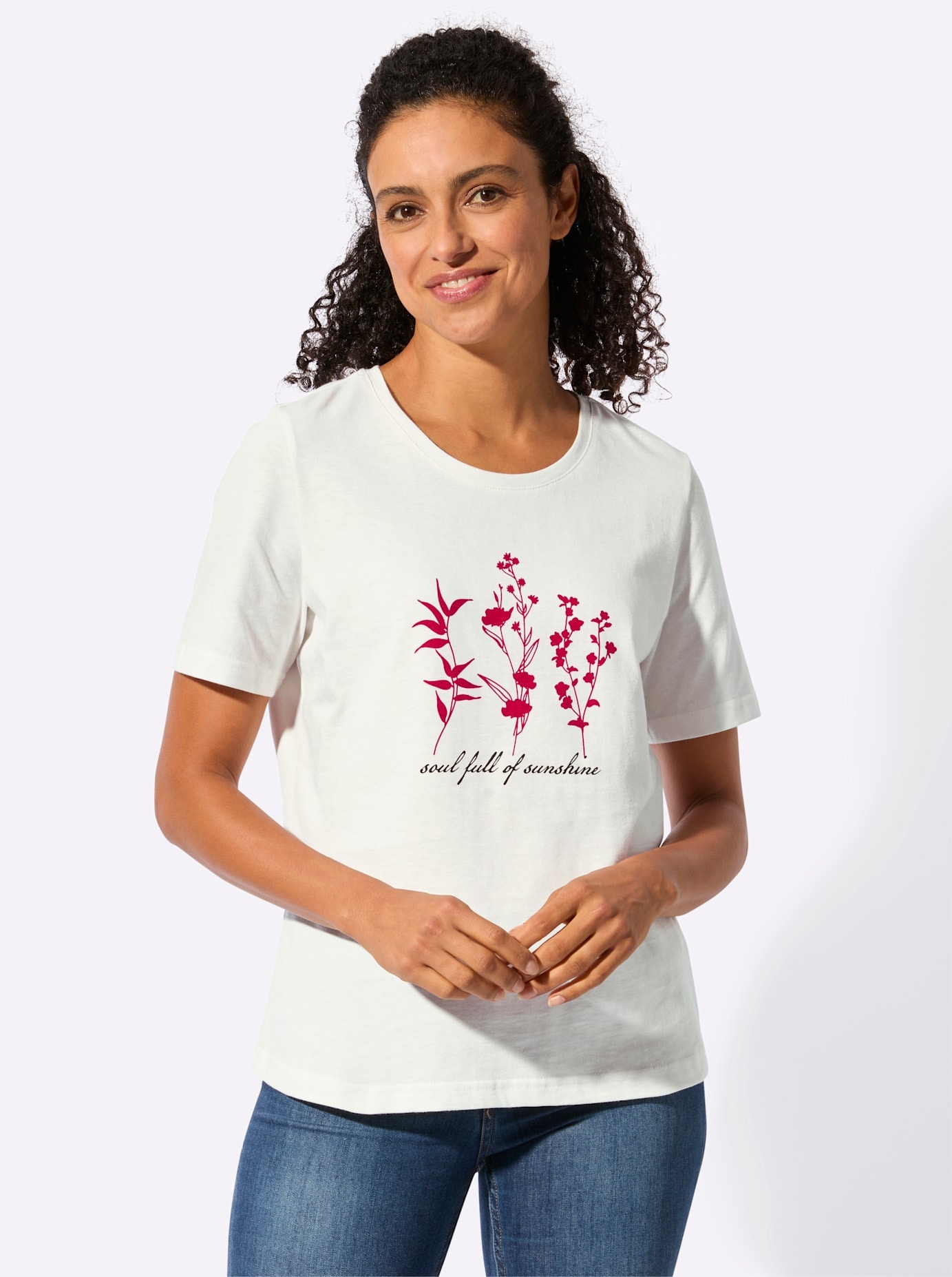 Inspirationen Rundhalsshirt »Kurzarm-Shirt« 1 tlg.