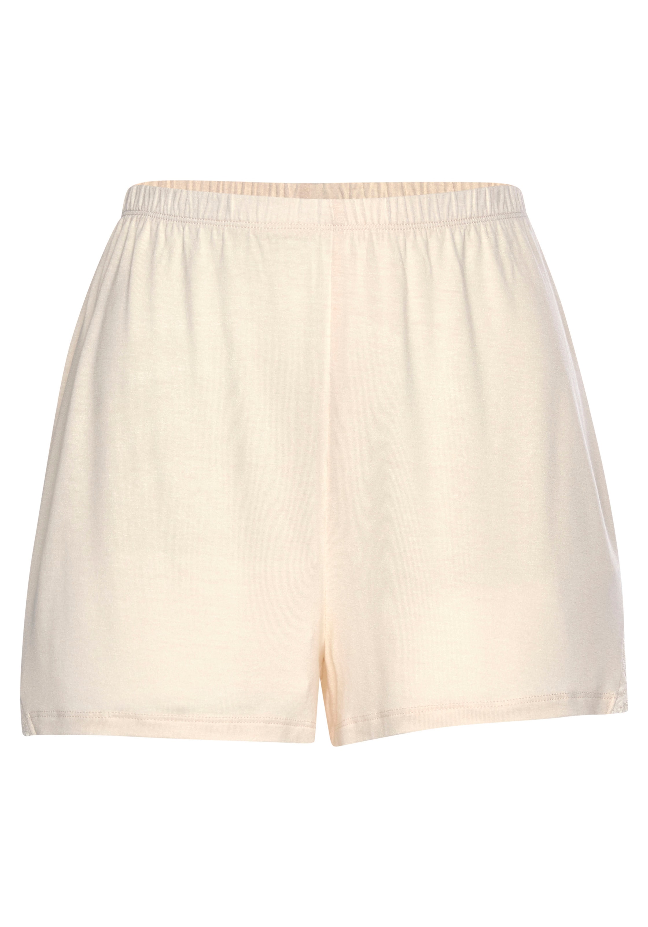 LASCANA Schlafshorts, mit edlen Spitzendetails