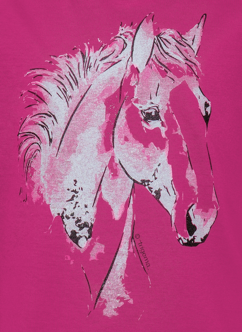 Trigema T-Shirt »TRIGEMA T-Shirt mit niedlichem Pferdemotiv«, (1 tlg.)