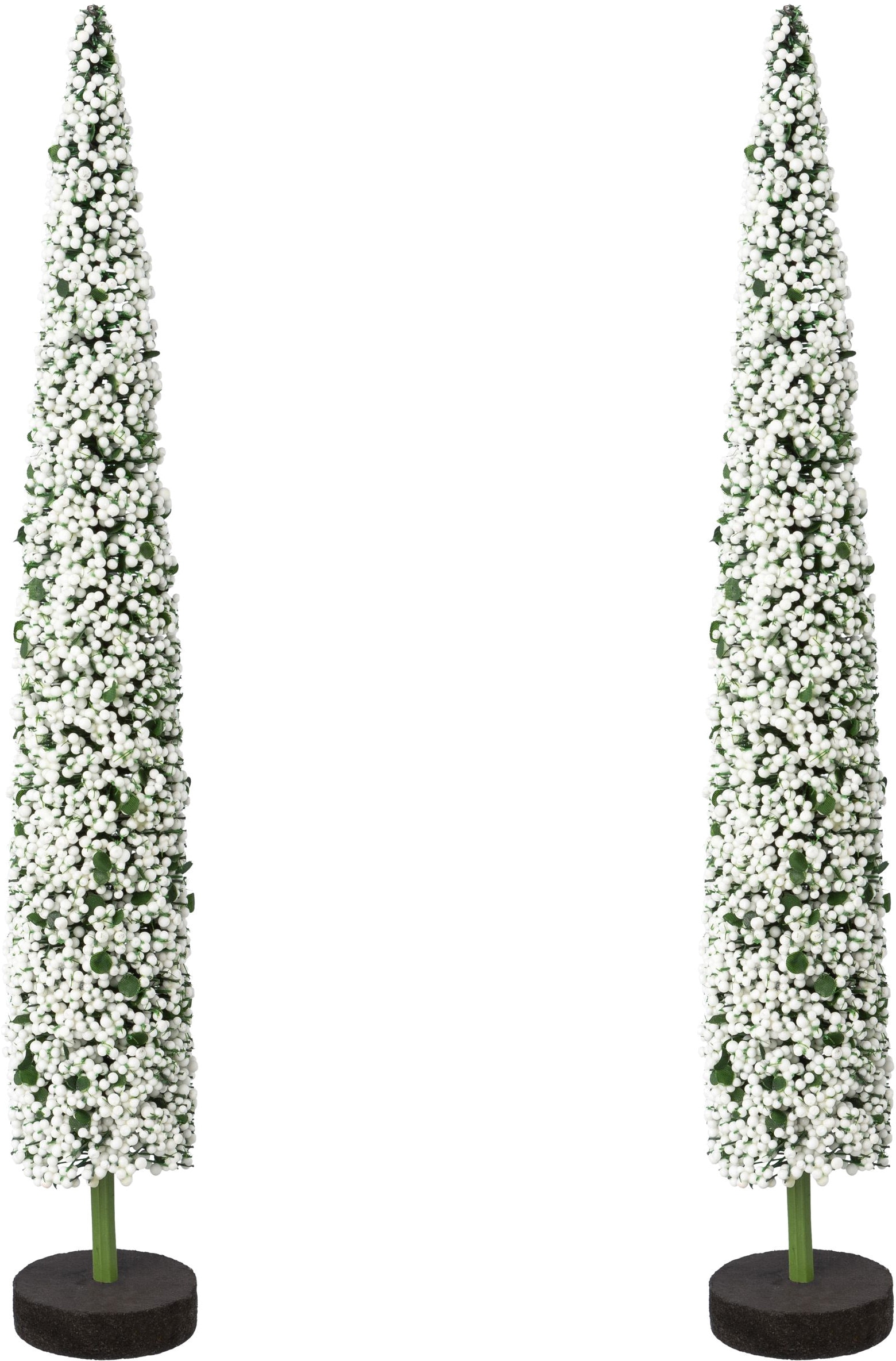 Dekobaum »Weihnachtsdeko«, auf hochwertiger Holzbase, mit Perlen verziert, Höhe 38 cm