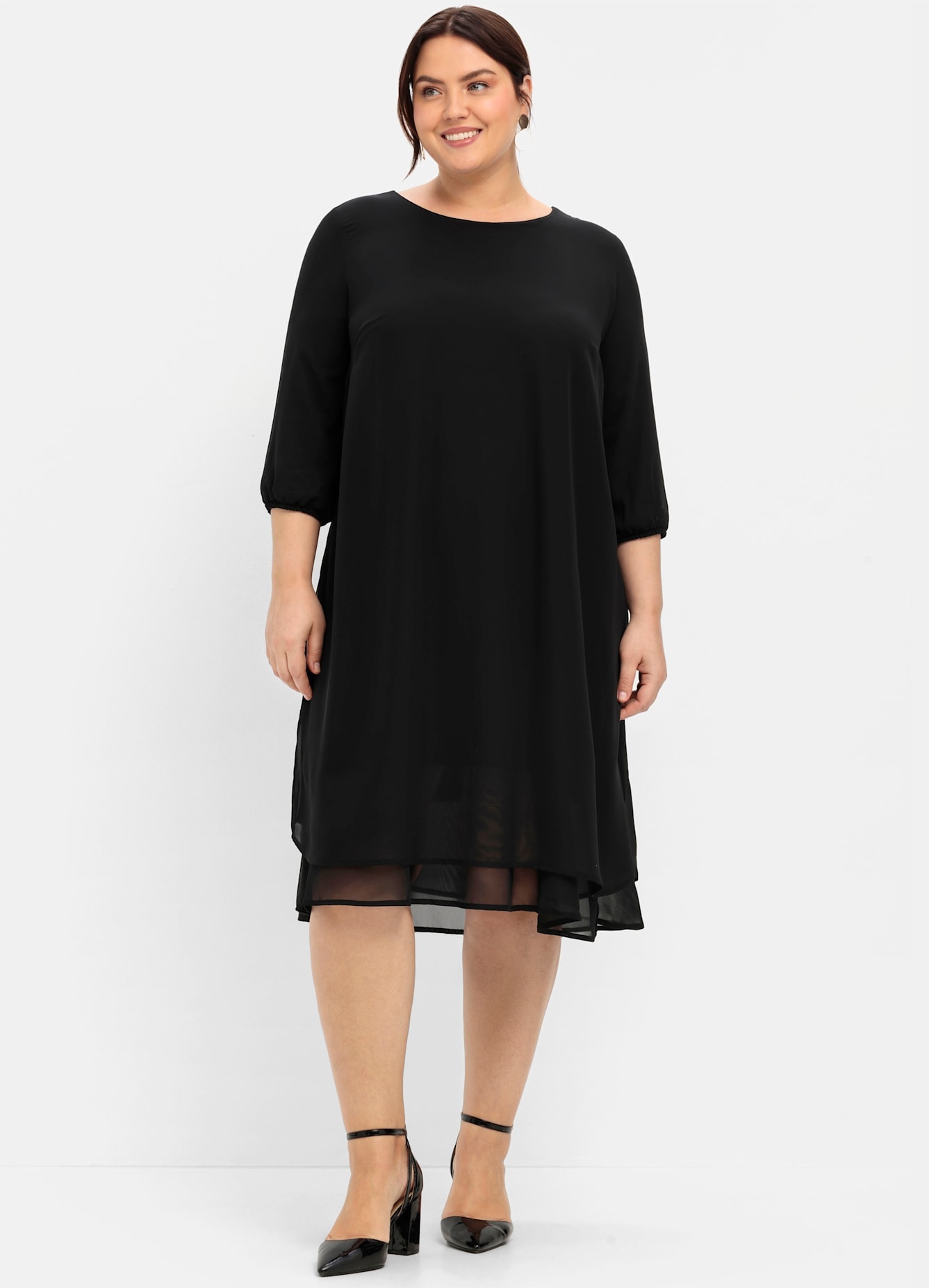 Sheego Chiffonkleid "Chiffonkleid"