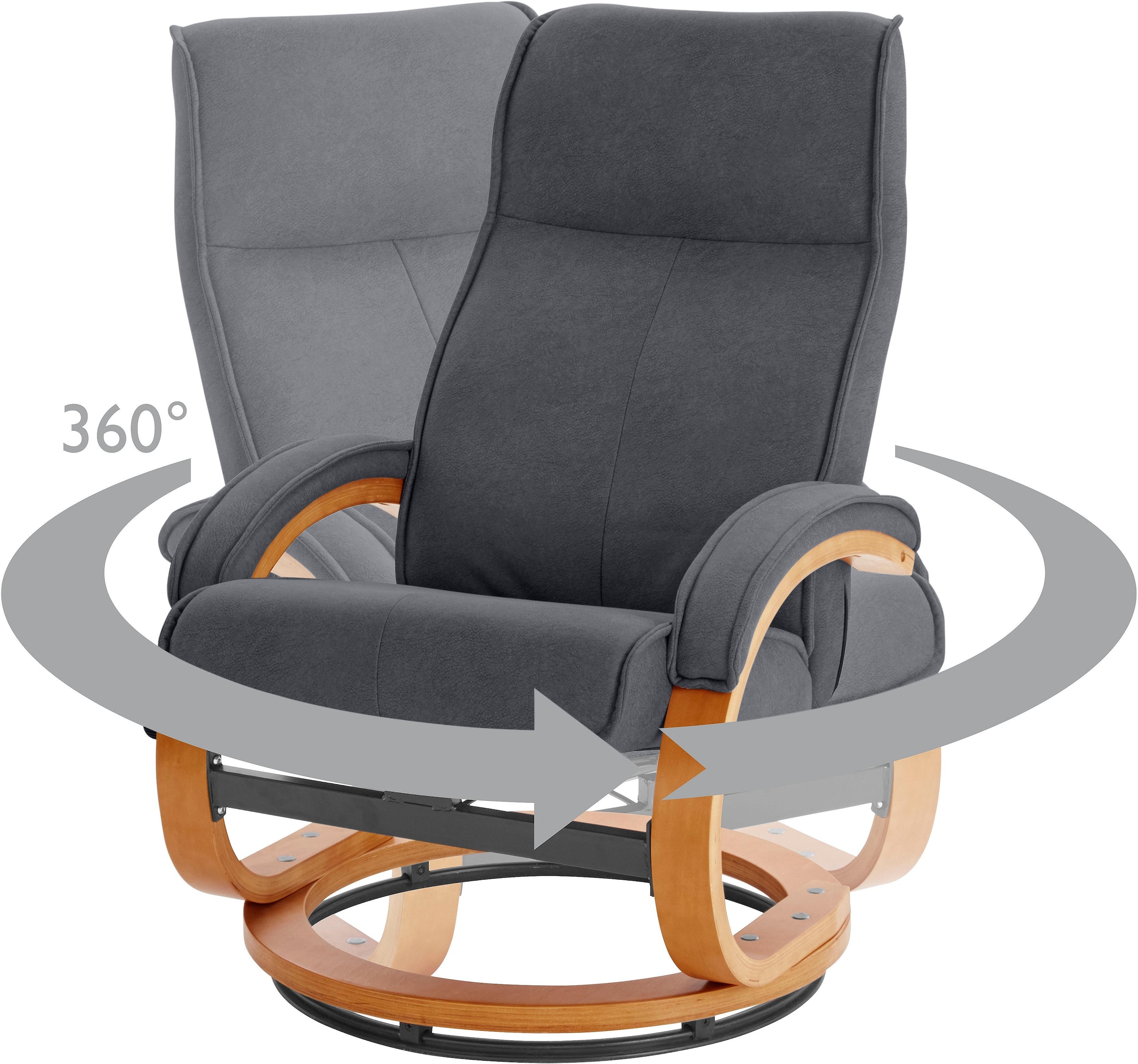 INOSIGN Relaxsessel »Lille«, Sitzhöhe und aus Bezug Jelmoli-Versand online 46 cm shoppen | Holzgestell, Luxus-Microfaser weichem