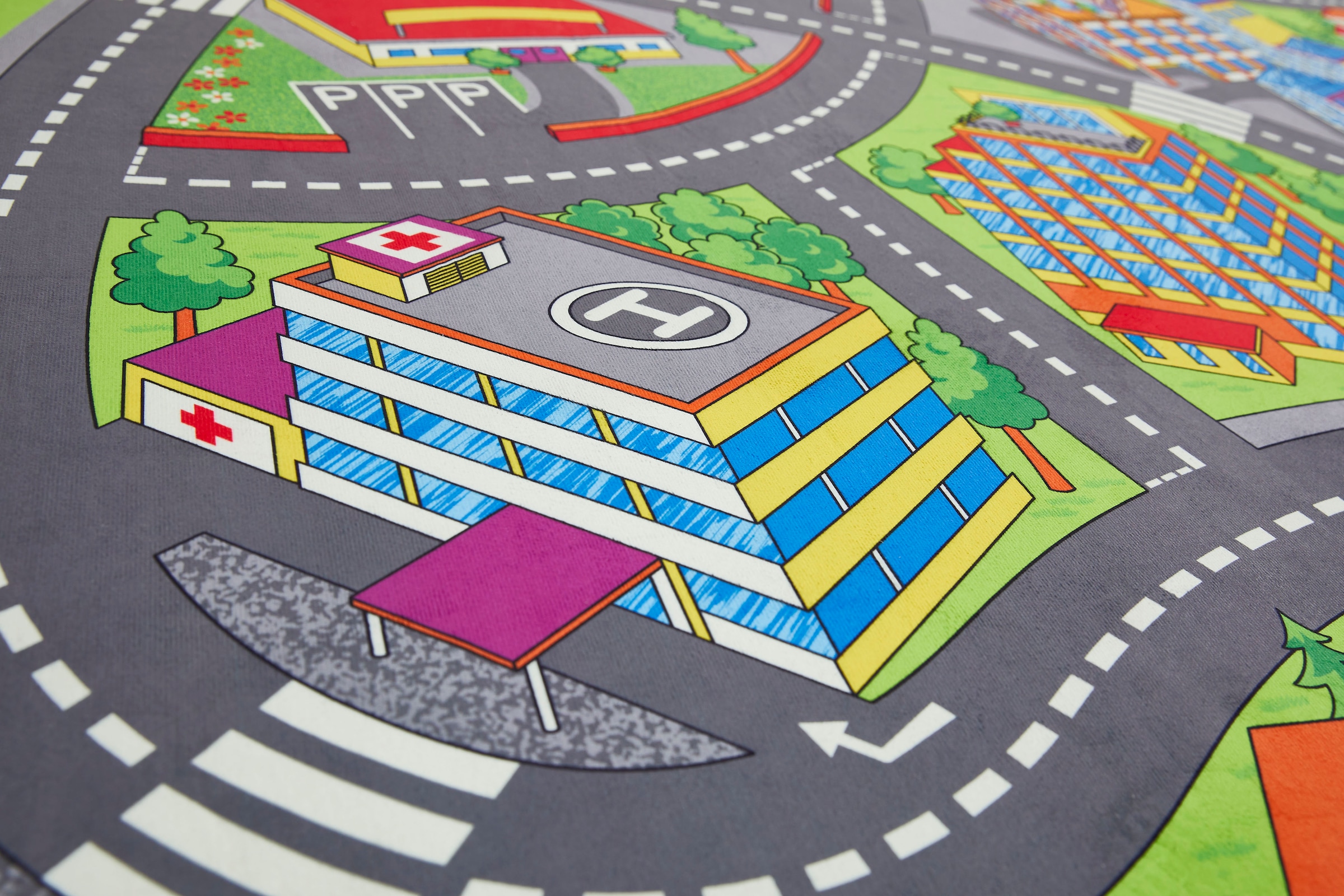Andiamo Kinderteppich »Street«, rechteckig, 5 mm Höhe, Strassen-Spiel-Teppich, weiche Spielunterlage, rutschhemmend