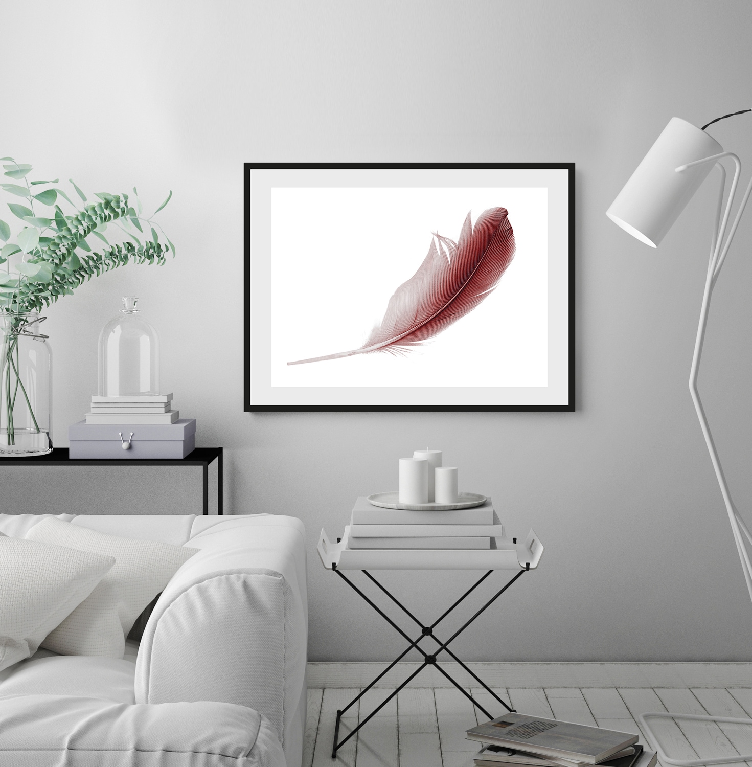 queence Bild "Muriel" Federn  Kunst