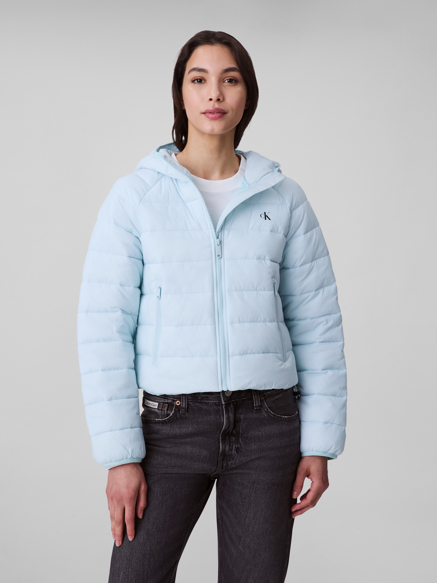 Calvin Klein Jeans Steppjacke »LGHTWGHT QLTD JCKT P« mit Kapuze Mit Rundhalsausschnitt