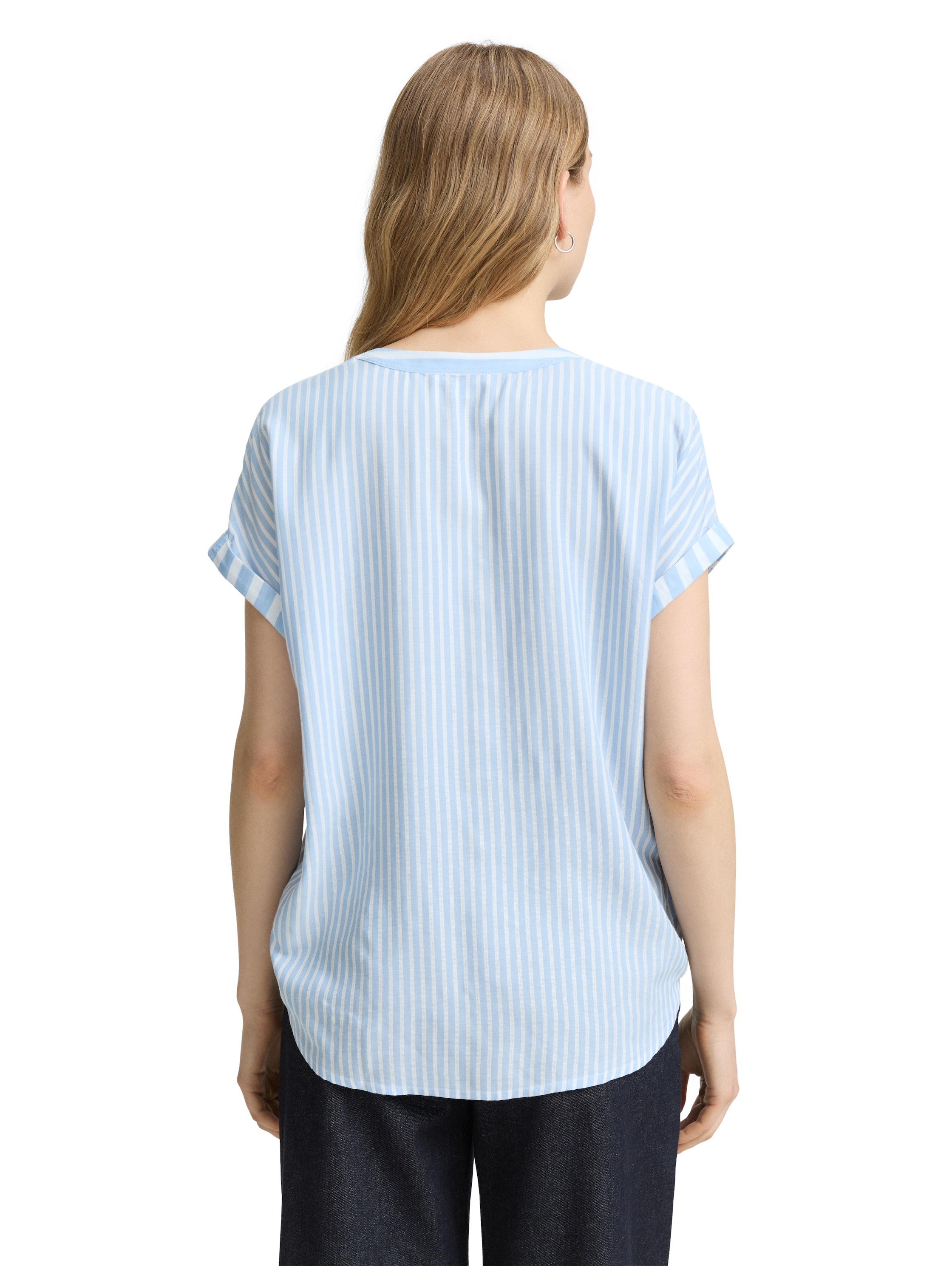 TOM TAILOR Shirtbluse, mit Streifen Muster