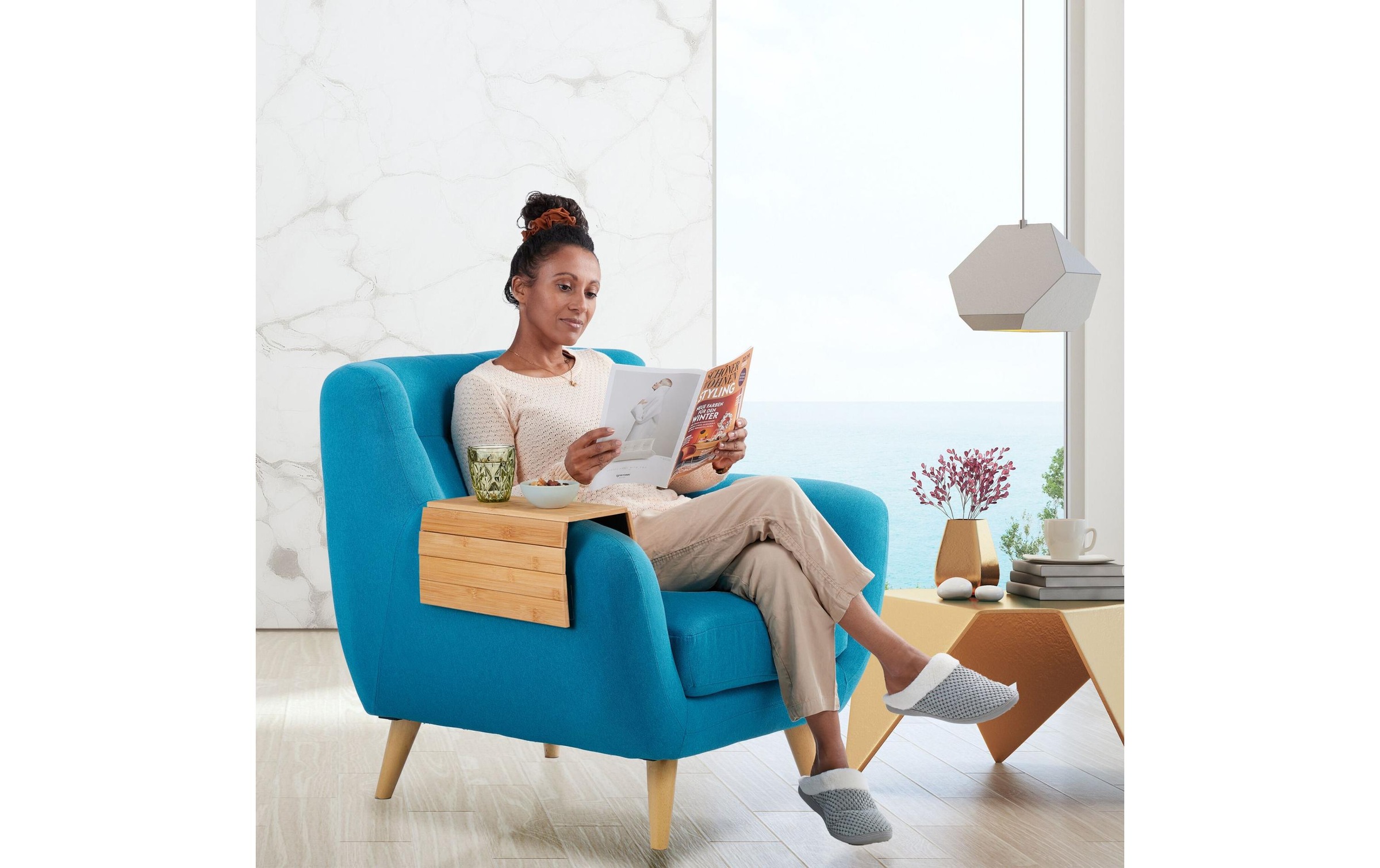 relaxdays Tablett »Natur«, (1 tlg.)
