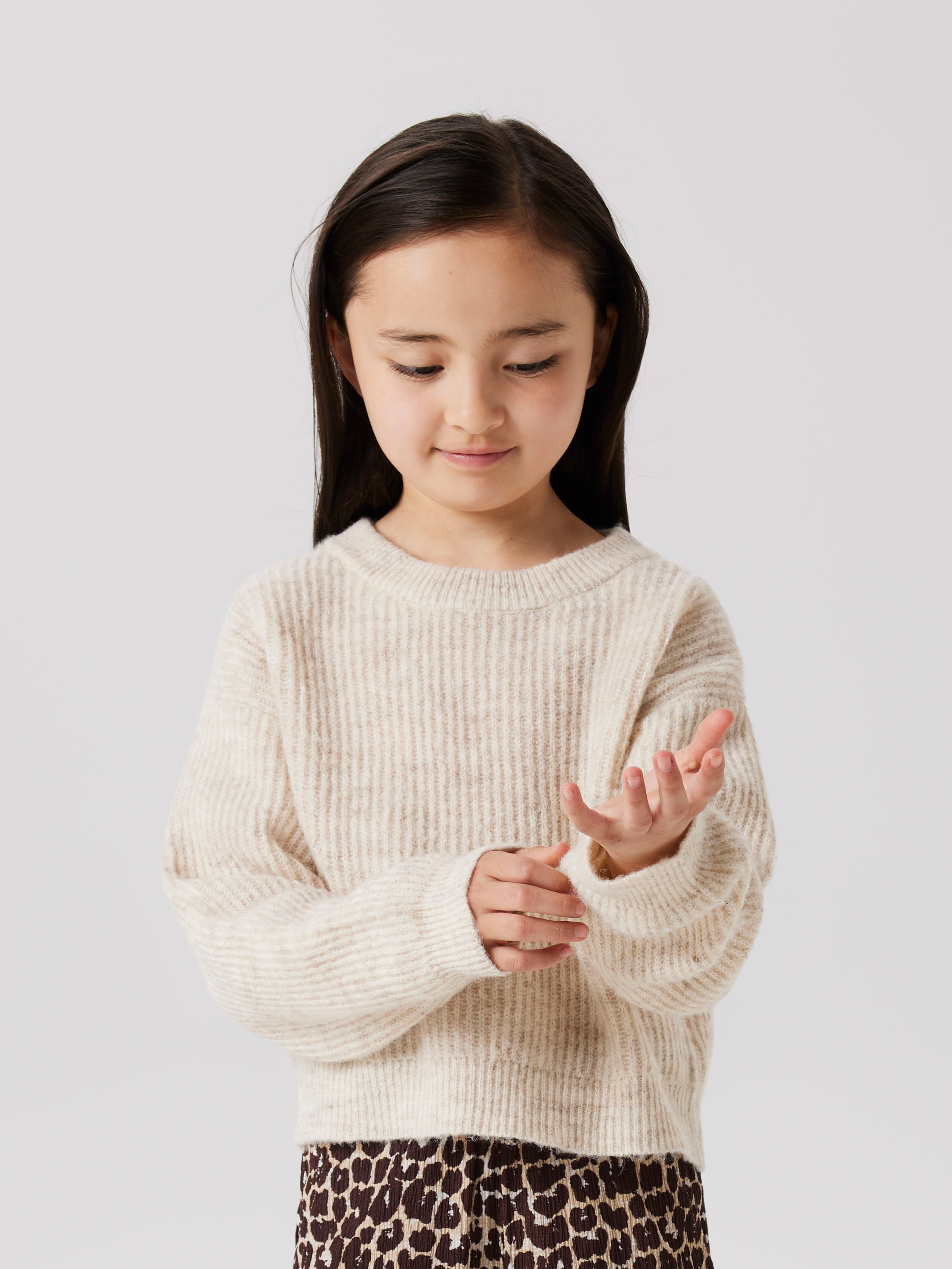 Name It Strickpullover »NKFHOLLY LS BOXY SHORT KNIT NOOS«