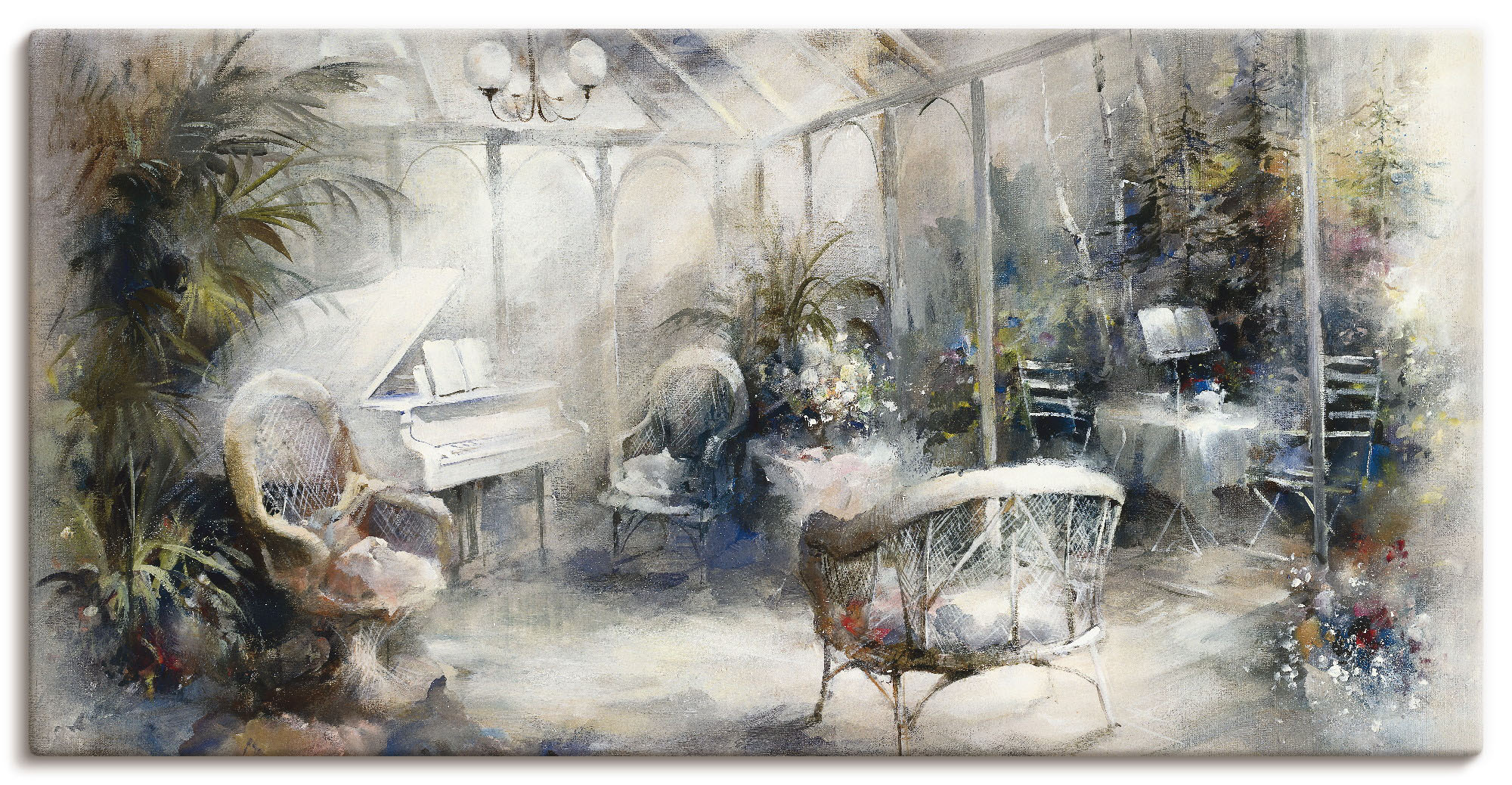 Artland Leinwandbild "Inspiration" Innenarchitektur 1 Stk. tlg. auf Holzrahmen gespannt