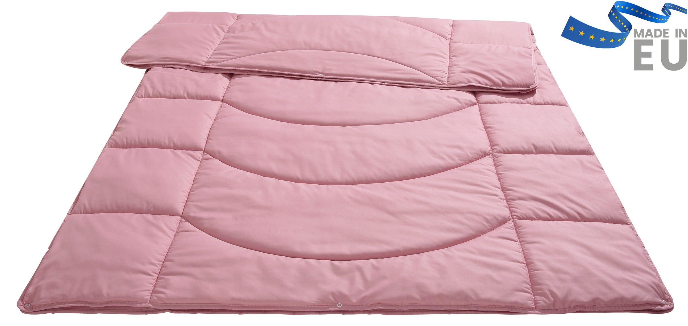 OTTO home Microfaserbettdecke "Microlux, Bettdecke 135x200 cm und Übergrößen bis 240x220cm" 4-Jahreszeiten Füllung Feuchtigkeitsregulierende 3D Klimafaser (Polyester) 1 Stk. tlg. fest versteppter Bezug - keine Bettwäsche nötig, Sommer, Winter